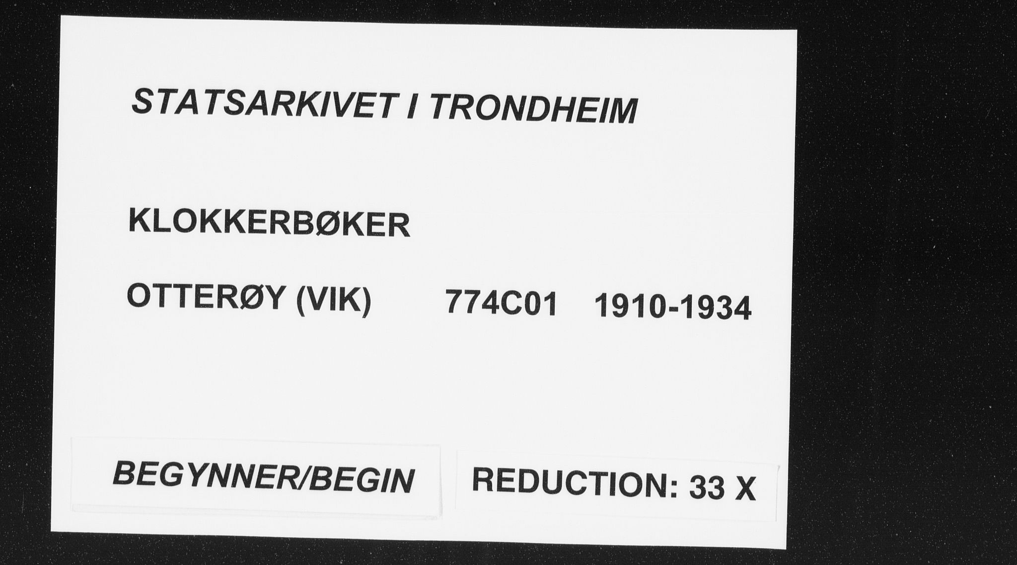 Ministerialprotokoller, klokkerbøker og fødselsregistre - Nord-Trøndelag, SAT/A-1458/774/L0630: Klokkerbok nr. 774C01, 1910-1934