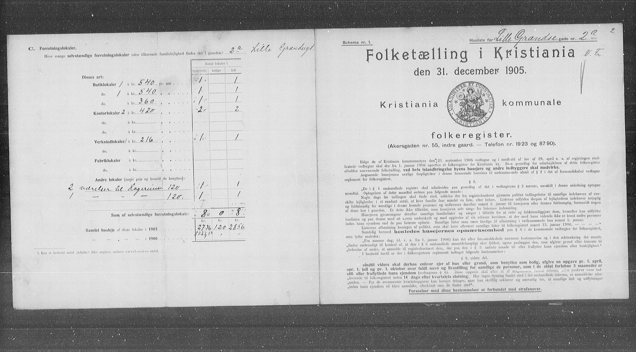 OBA, Kommunal folketelling 31.12.1905 for Kristiania kjøpstad, 1905, s. 30223