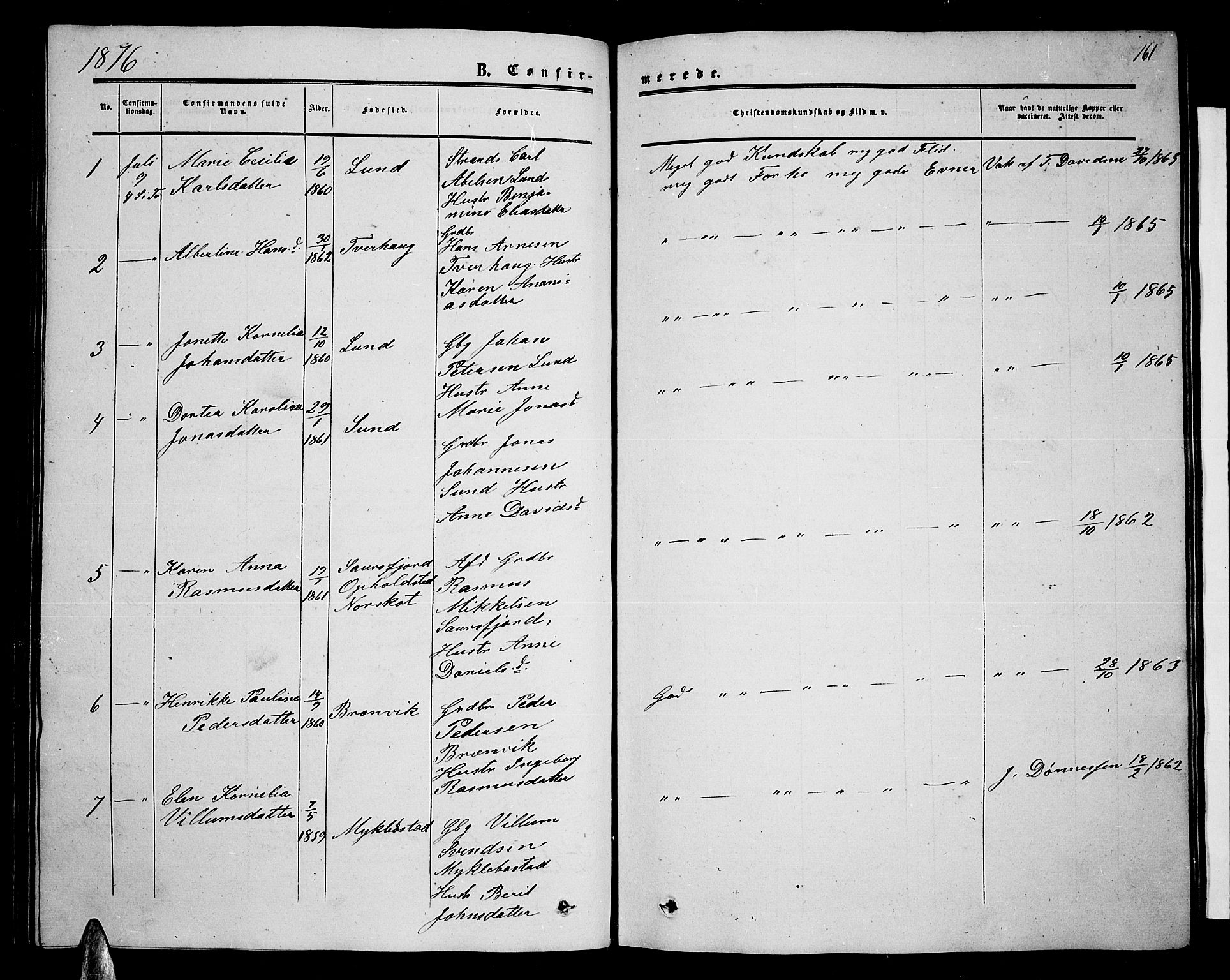 Ministerialprotokoller, klokkerbøker og fødselsregistre - Nordland, SAT/A-1459/857/L0827: Klokkerbok nr. 857C02, 1852-1879, s. 161