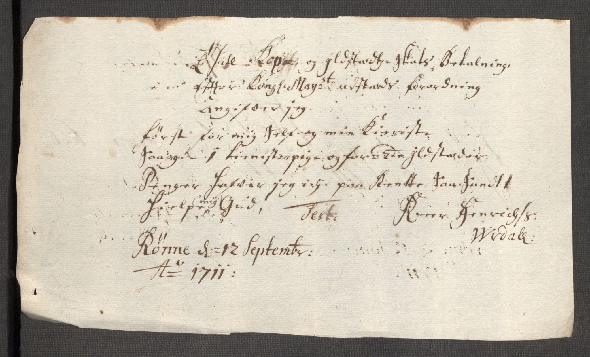 Rentekammeret inntil 1814, Reviderte regnskaper, Fogderegnskap, AV/RA-EA-4092/R52/L3317: Fogderegnskap Sogn, 1711, s. 472