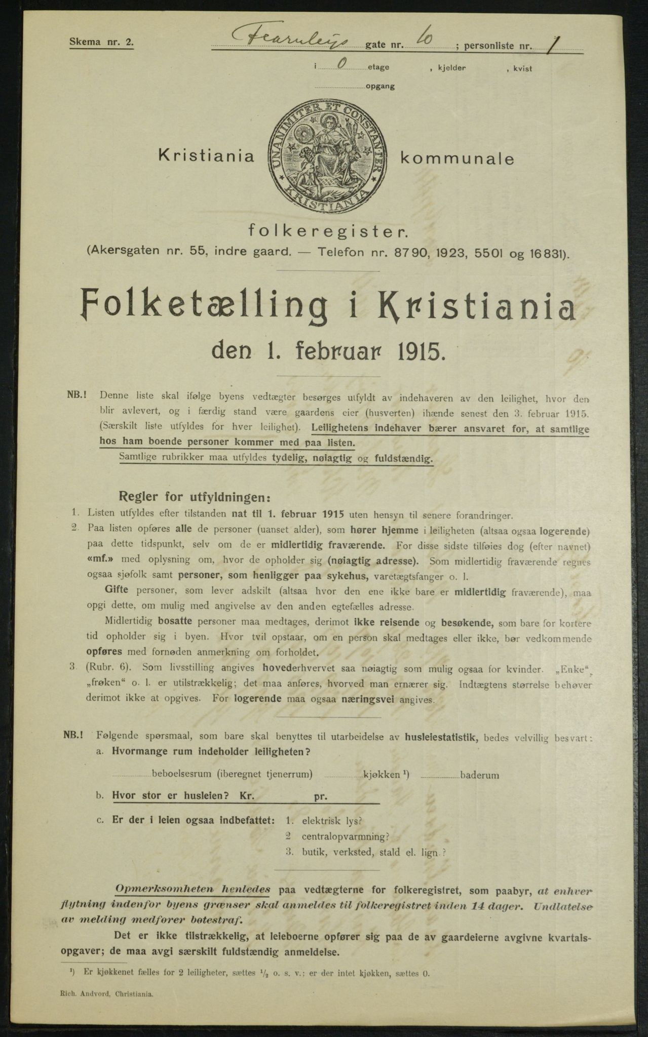 OBA, Kommunal folketelling 1.2.1915 for Kristiania, 1915, s. 23538