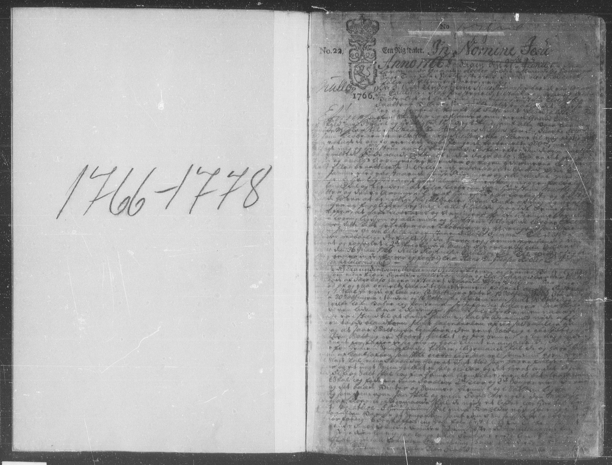 Hedemarken sorenskriveri, SAH/TING-034/H/Hb/L0008: Pantebok nr. 8, 1766-1778, s. 1