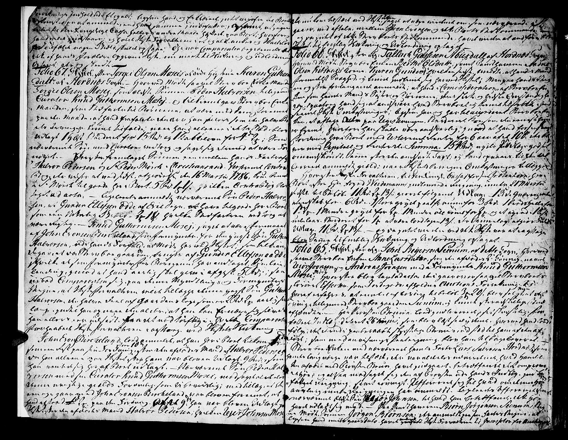 Setesdal sorenskriveri, SAK/1221-0011/H/Hc/L0011: Skifteprotokoll nr 10 med register, 1786-1802, s. 1b-2a