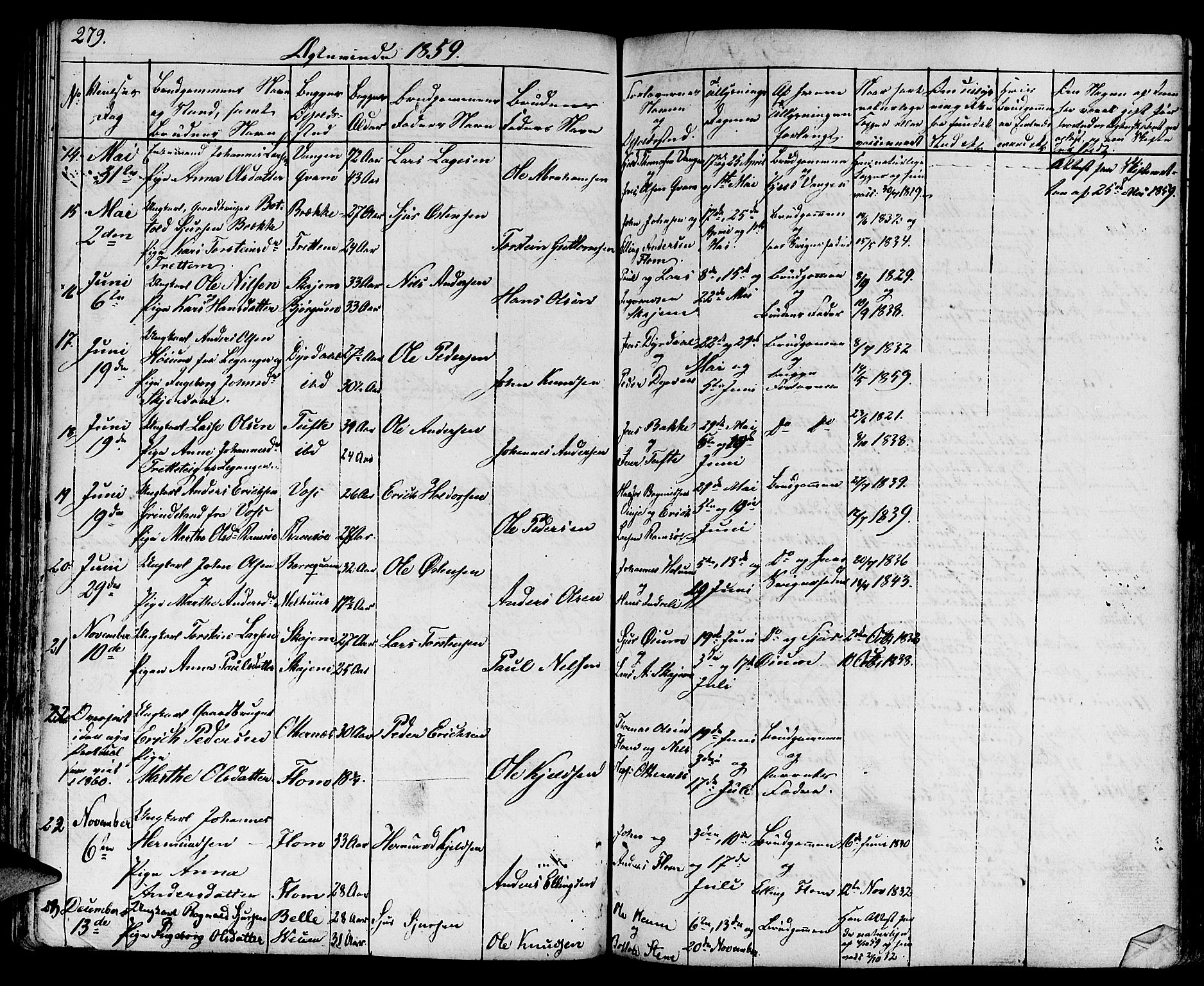 Aurland sokneprestembete, AV/SAB-A-99937/H/Ha/Haa/L0006: Ministerialbok nr. A 6, 1821-1859, s. 279