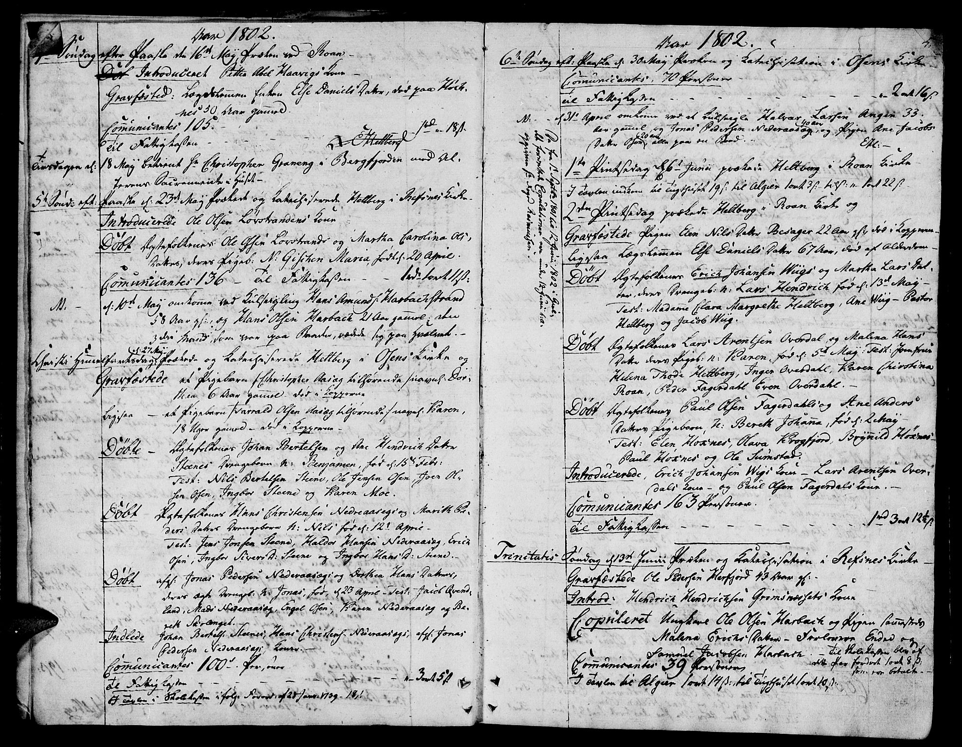 Ministerialprotokoller, klokkerbøker og fødselsregistre - Sør-Trøndelag, SAT/A-1456/657/L0701: Ministerialbok nr. 657A02, 1802-1831, s. 4