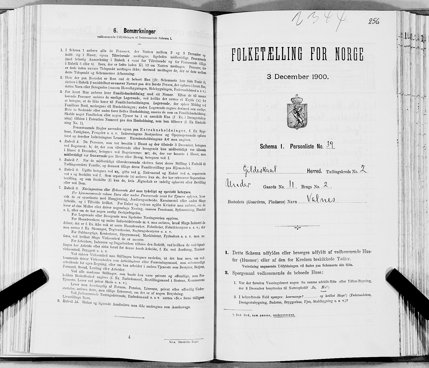 SAT, Folketelling 1900 for 1838 Gildeskål herred, 1900, s. 299