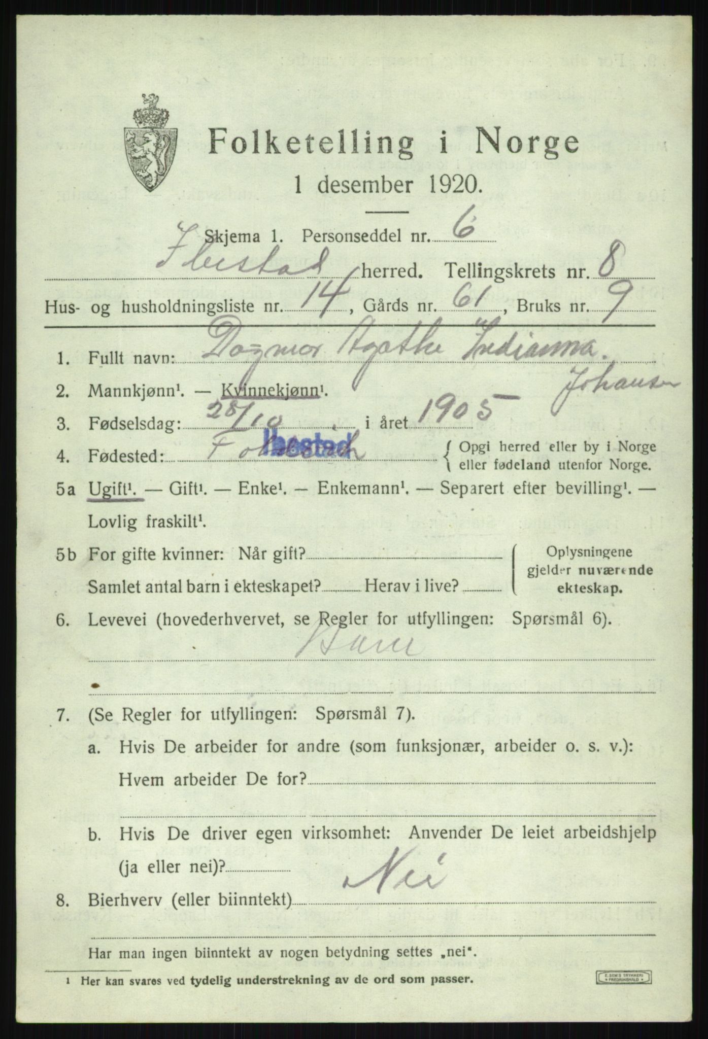 SATØ, Folketelling 1920 for 1917 Ibestad herred, 1920, s. 5171