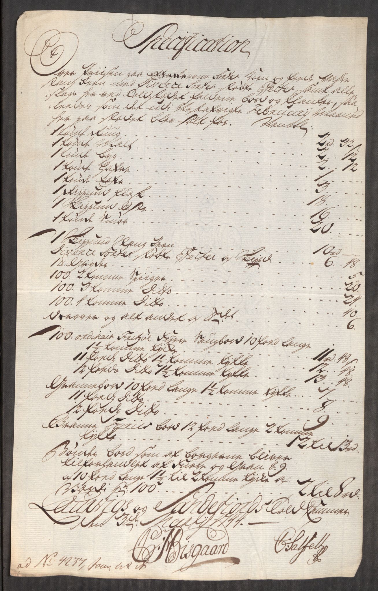 Rentekammeret inntil 1814, Realistisk ordnet avdeling, AV/RA-EA-4070/Oe/L0002: [Ø1]: Priskuranter, 1740-1744, s. 922
