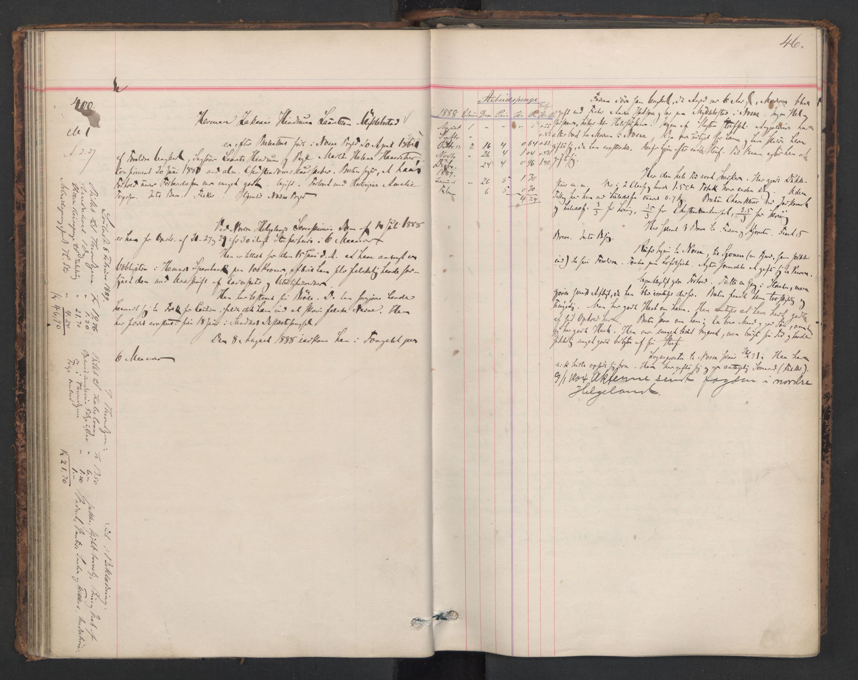Botsfengslet, AV/RA-S-1539/D/Db/Dbb/L0025: 355h - 647h, 1888-1889, s. 46