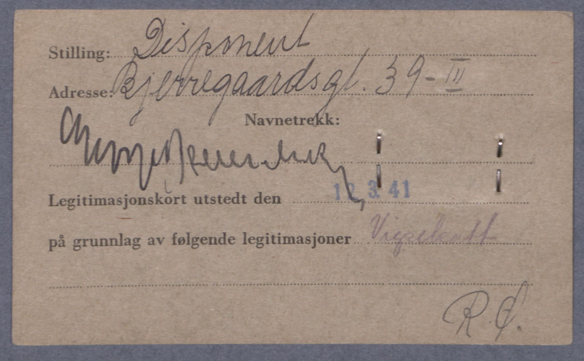 Sosialdepartementet, Våre Falne, AV/RA-S-1708/E/Ee/Eea/L0021A: Legitimasjonskort med fotografier for jøder, 1941-1942, s. 84