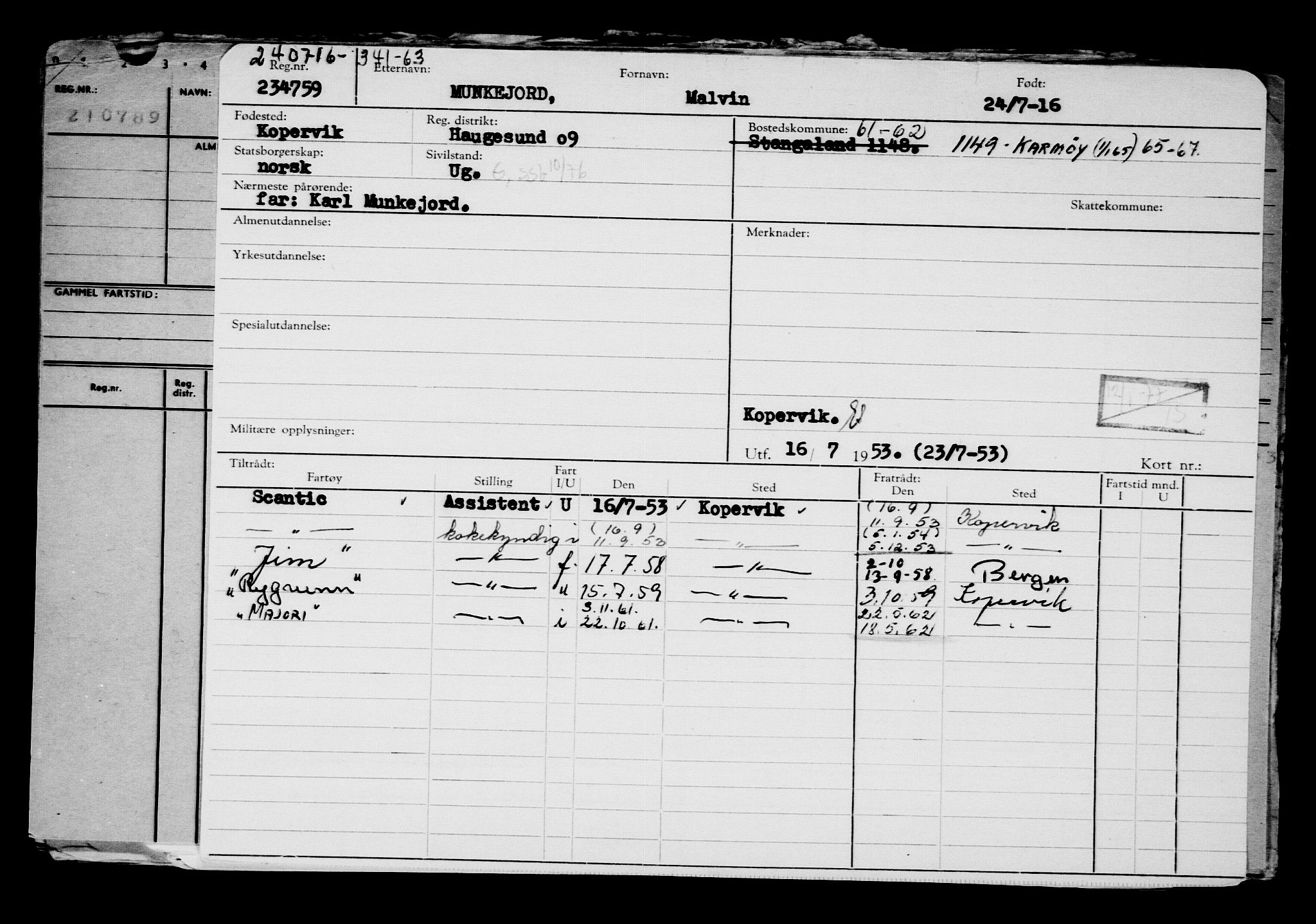 Direktoratet for sjømenn, AV/RA-S-3545/G/Gb/L0141: Hovedkort, 1916, s. 188