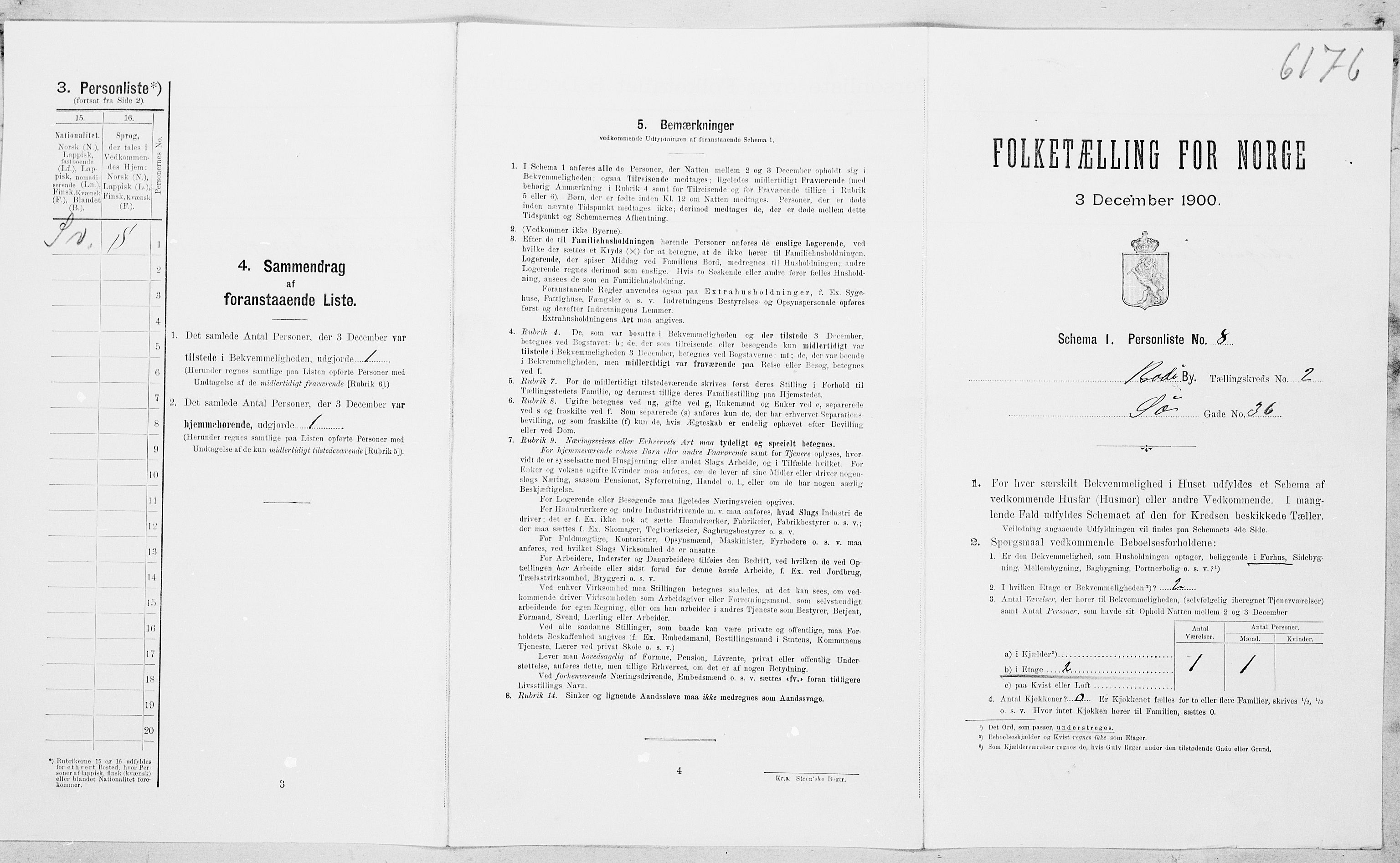 SAT, Folketelling 1900 for 1804 Bodø kjøpstad, 1900, s. 331