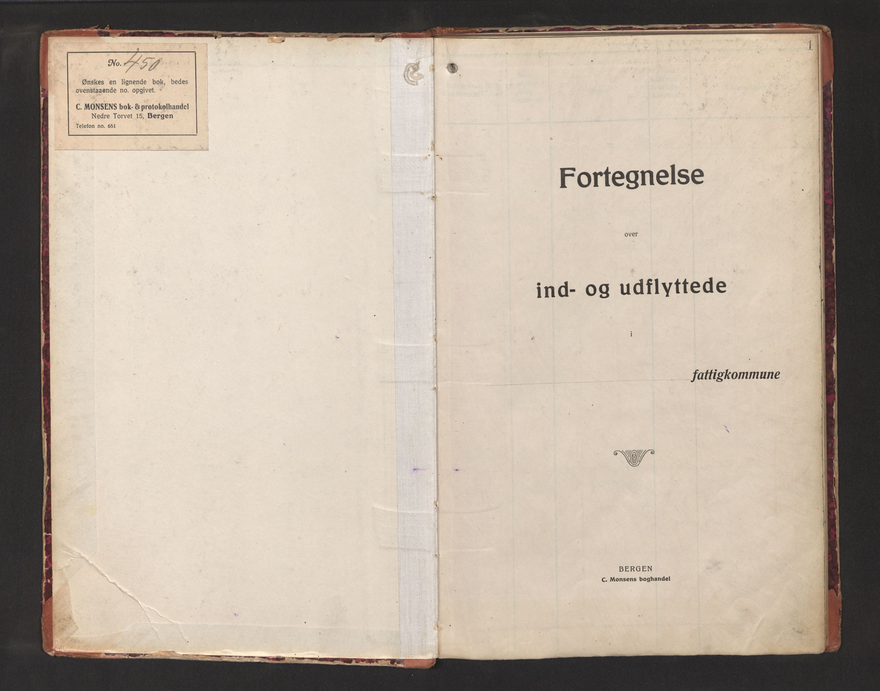 Lensmannen i Gaular, SAB/A-27601/0020/L0002: Protokoll over inn- og utflytte, 1921-1943