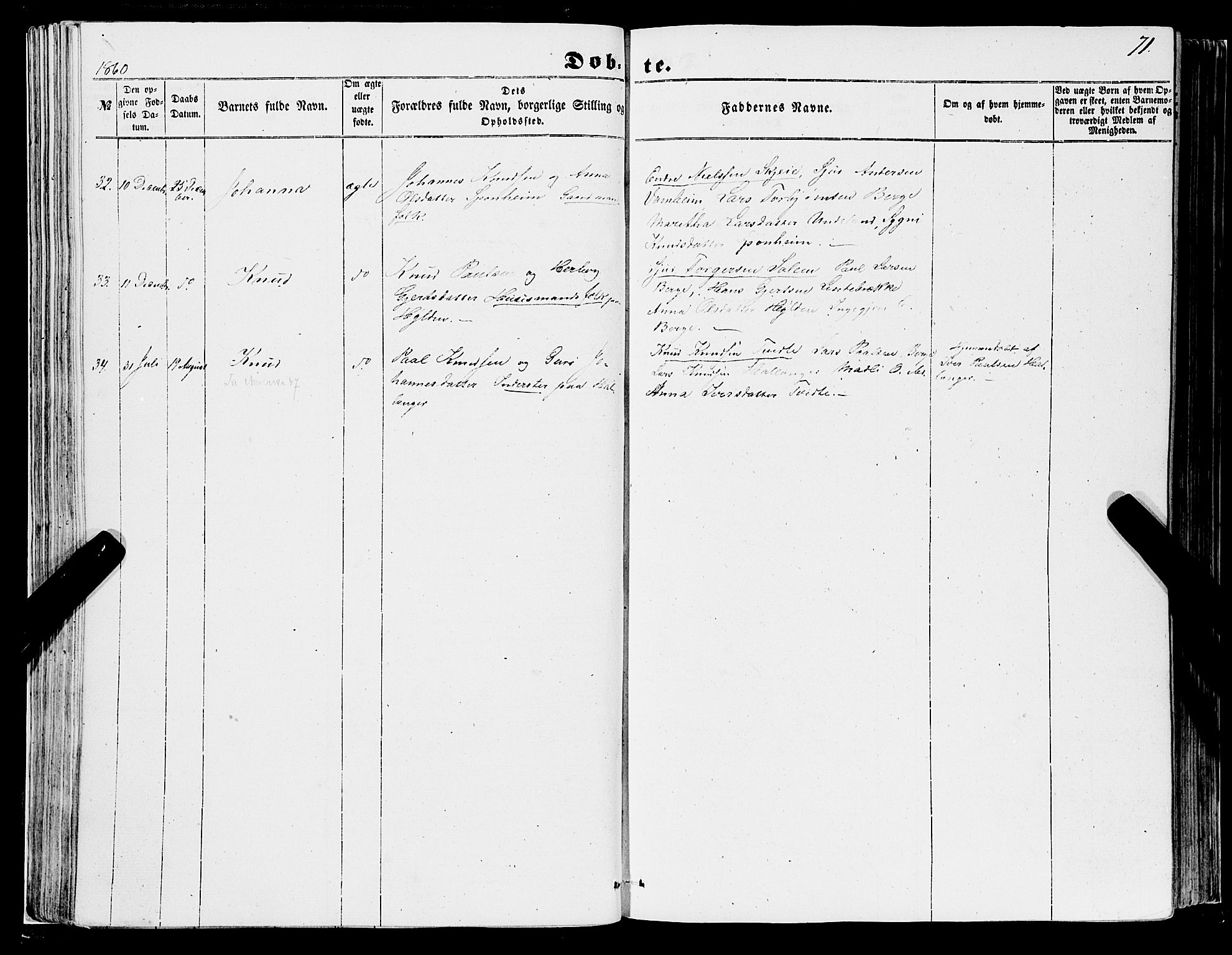 Ulvik sokneprestembete, AV/SAB-A-78801/H/Haa: Ministerialbok nr. A 13, 1853-1863, s. 71