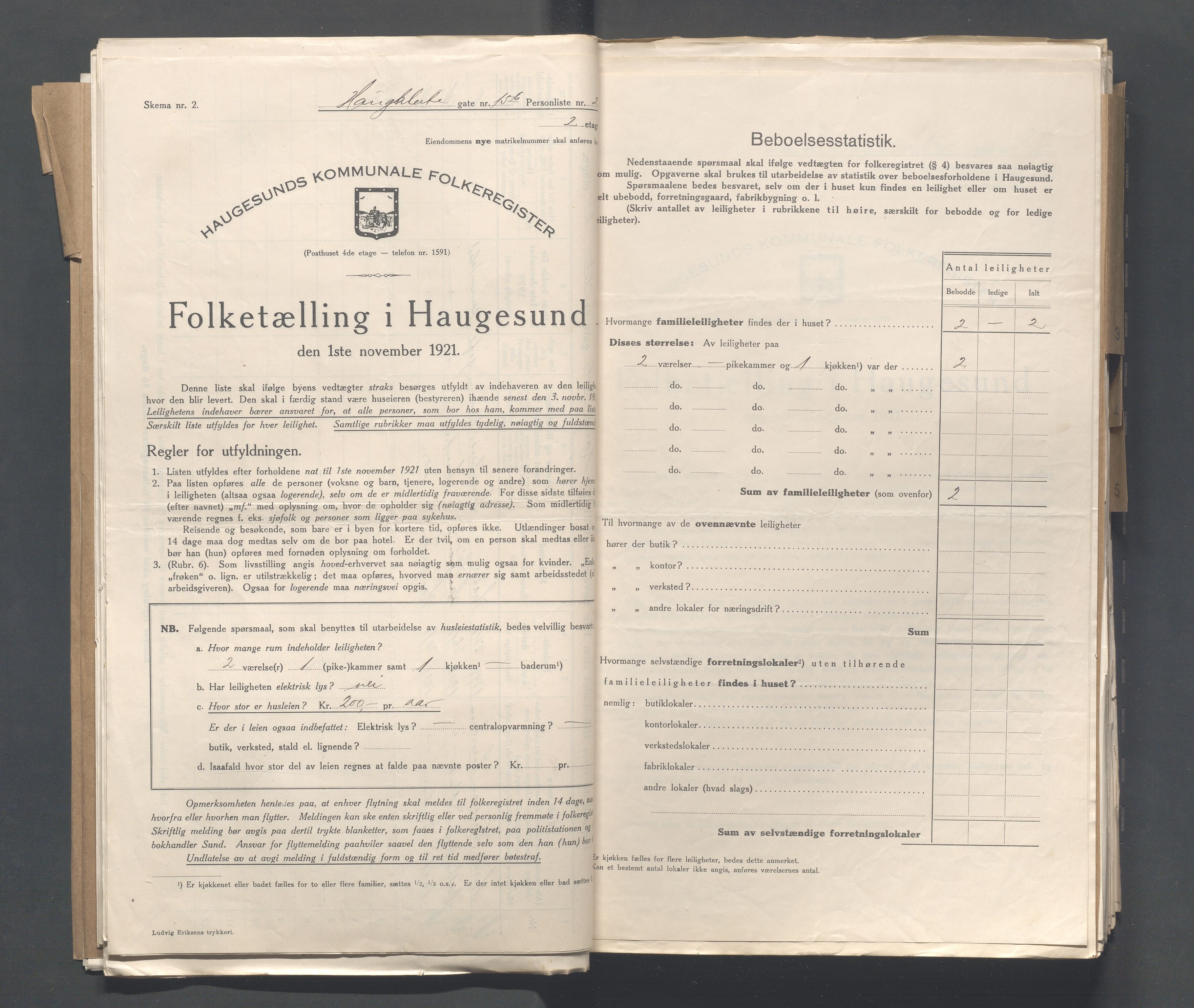 IKAR, Kommunal folketelling 1.11.1921 for Haugesund, 1921, s. 1893