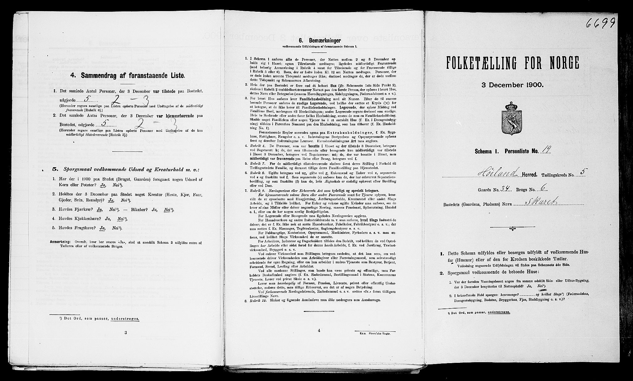 SAST, Folketelling 1900 for 1123 Høyland herred, 1900, s. 437