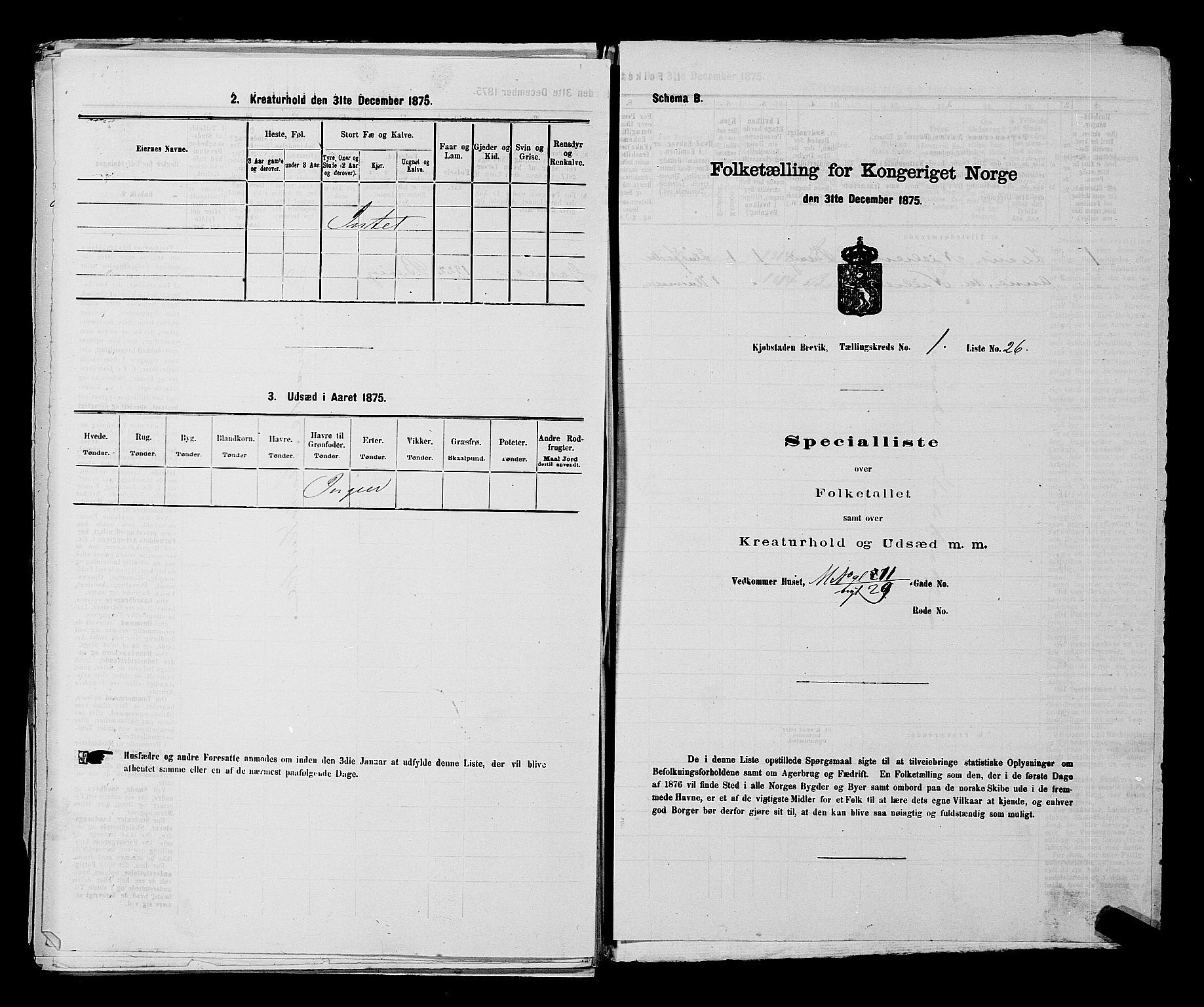 SAKO, Folketelling 1875 for 0804P Brevik prestegjeld, 1875, s. 74