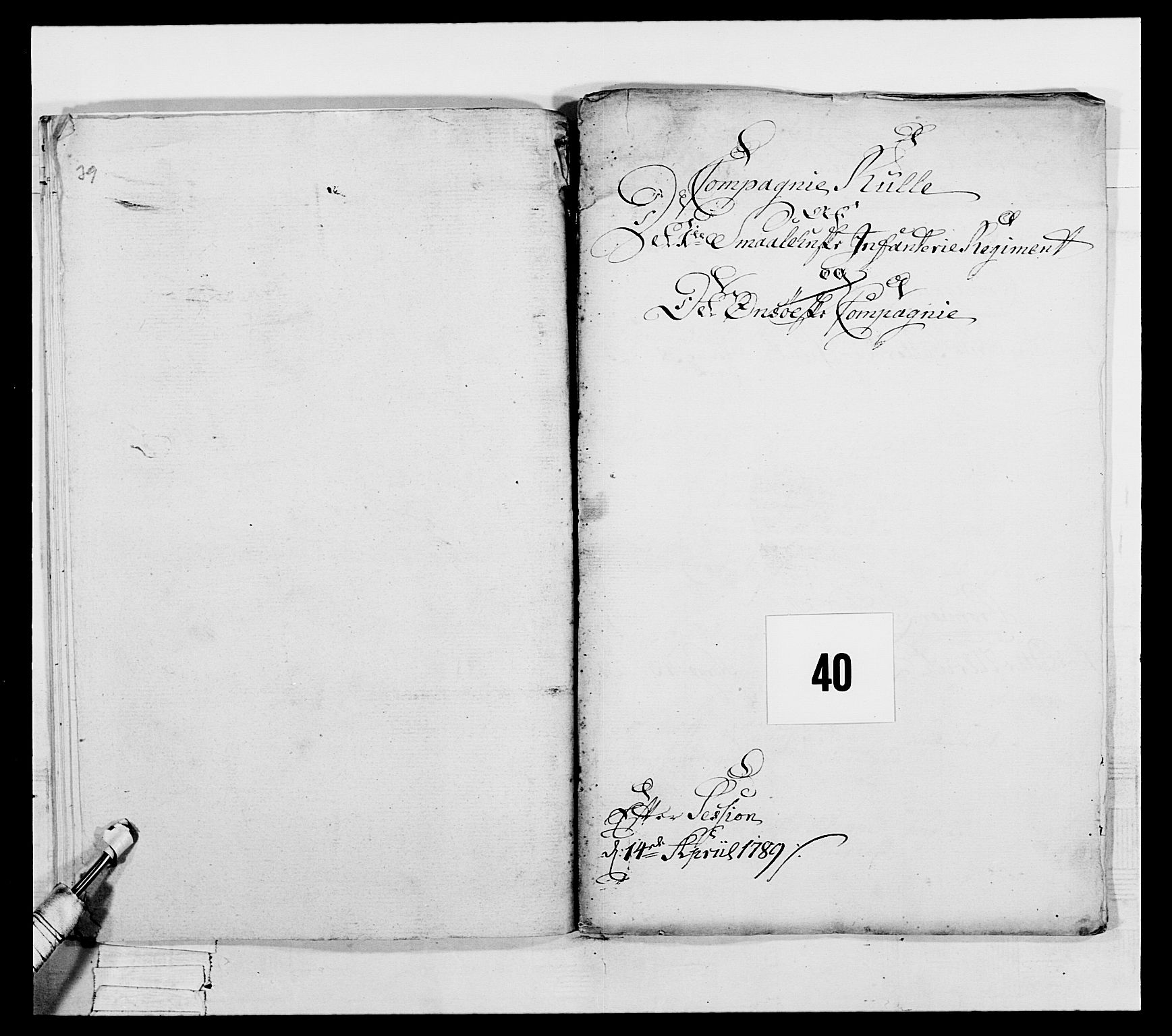 Generalitets- og kommissariatskollegiet, Det kongelige norske kommissariatskollegium, AV/RA-EA-5420/E/Eh/L0052: 1. Smålenske nasjonale infanteriregiment, 1774-1789, s. 303