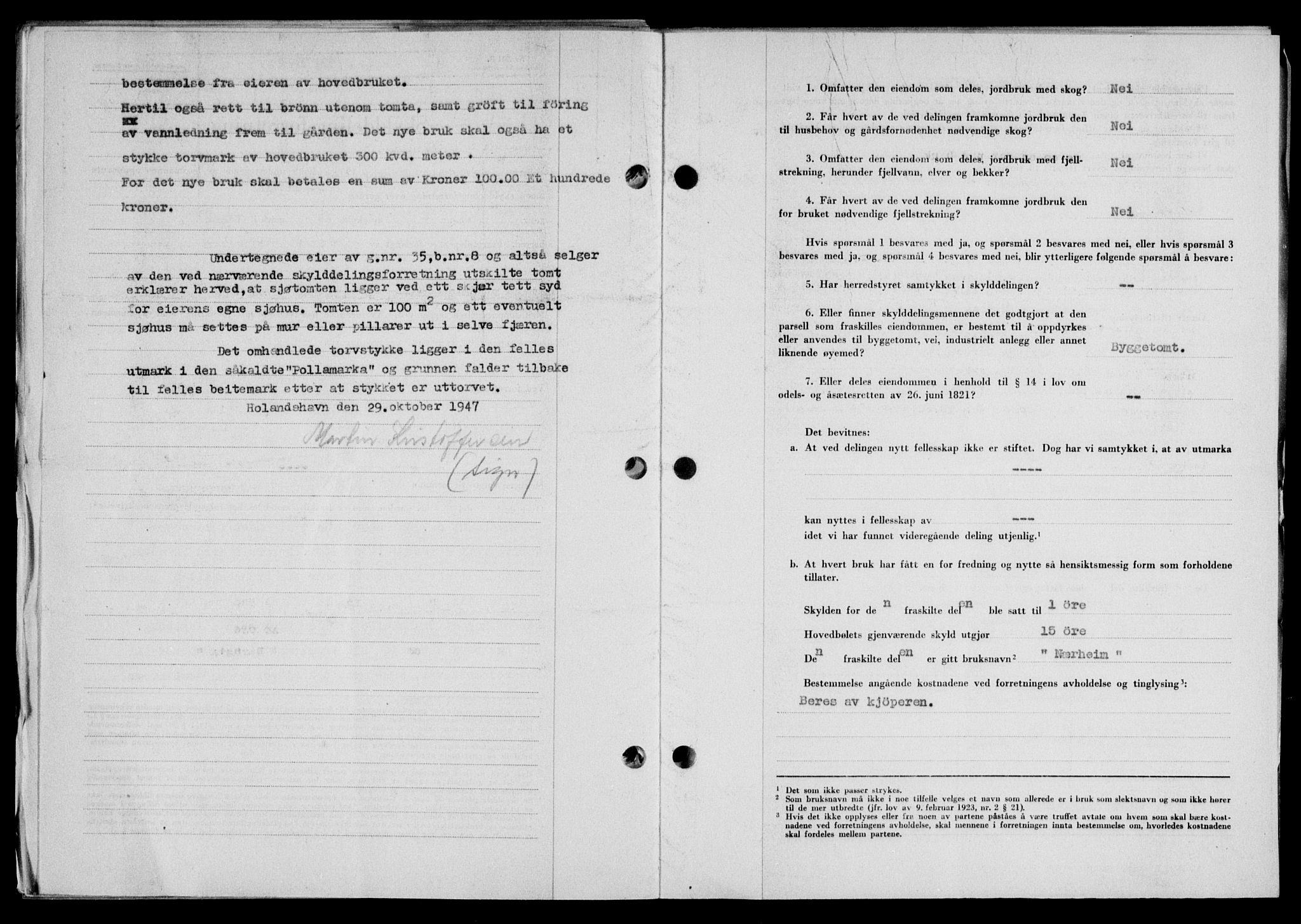 Lofoten sorenskriveri, SAT/A-0017/1/2/2C/L0017a: Pantebok nr. 17a, 1947-1948, Dagboknr: 1925/1947
