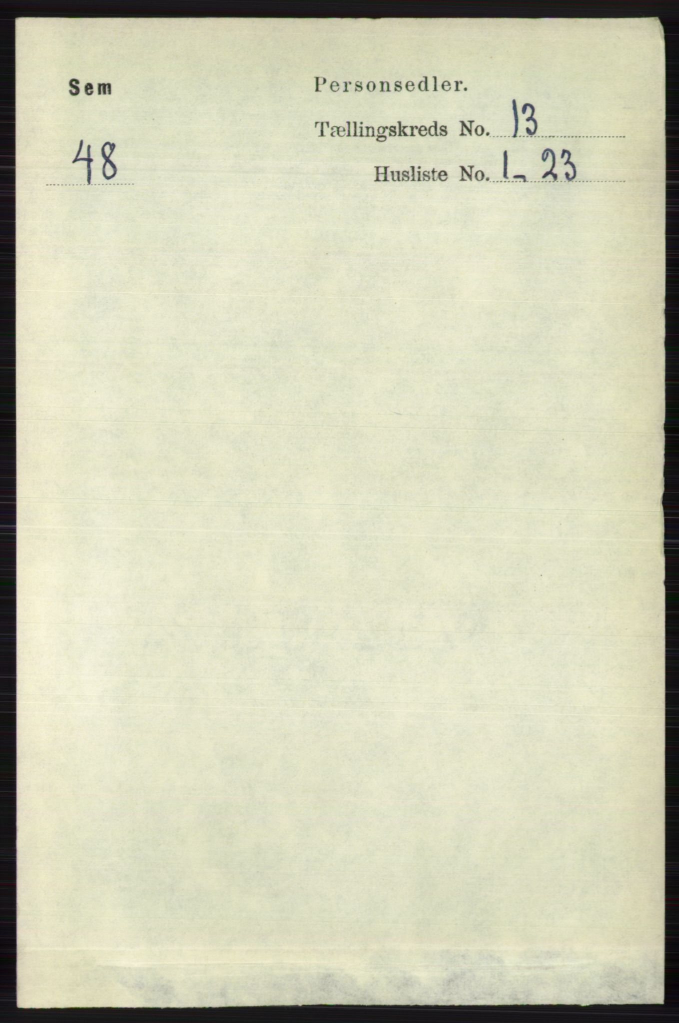 RA, Folketelling 1891 for 0721 Sem herred, 1891, s. 6398