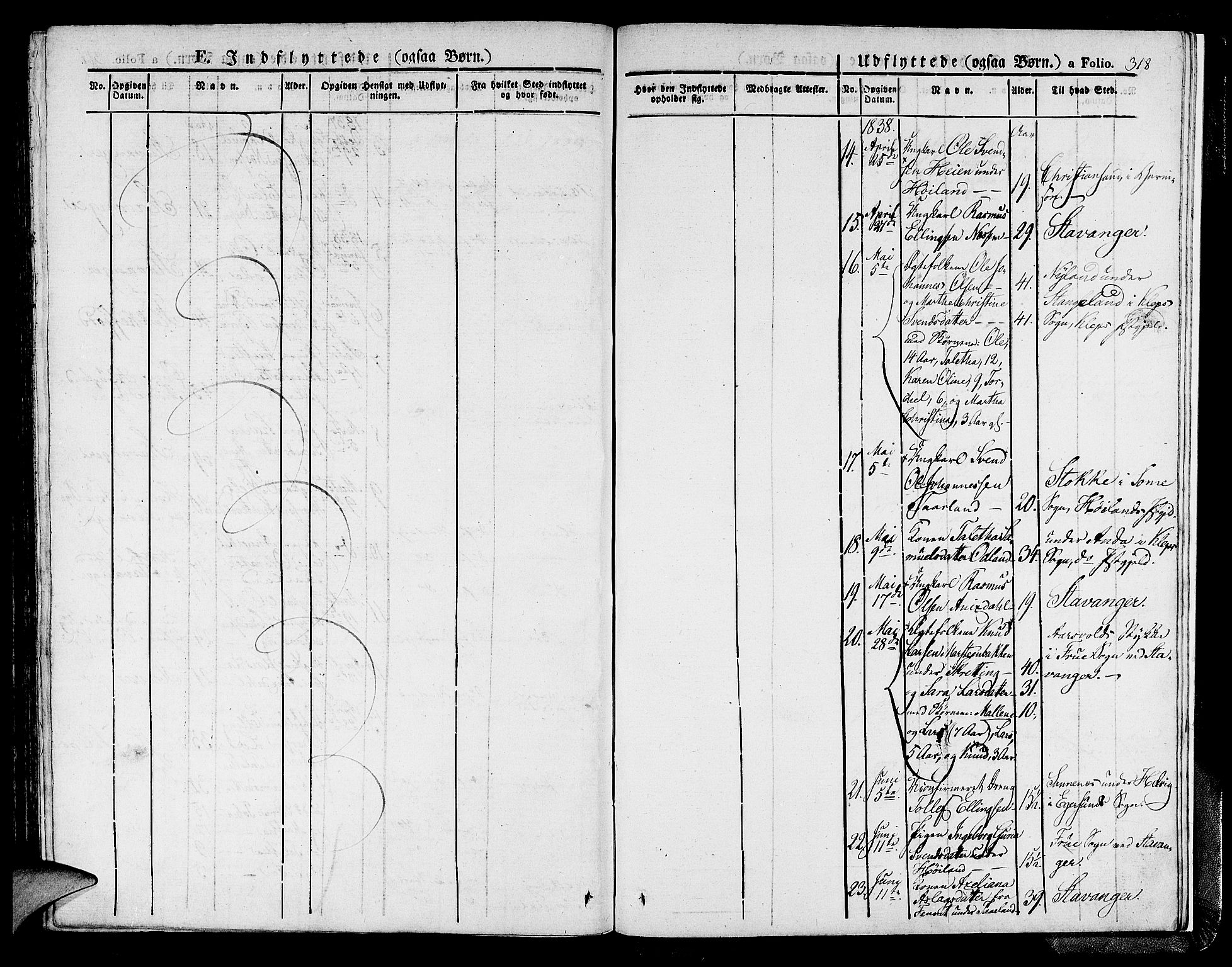 Hå sokneprestkontor, SAST/A-101801/001/30BA/L0004: Ministerialbok nr. A 4.1 /1, 1826-1841, s. 318