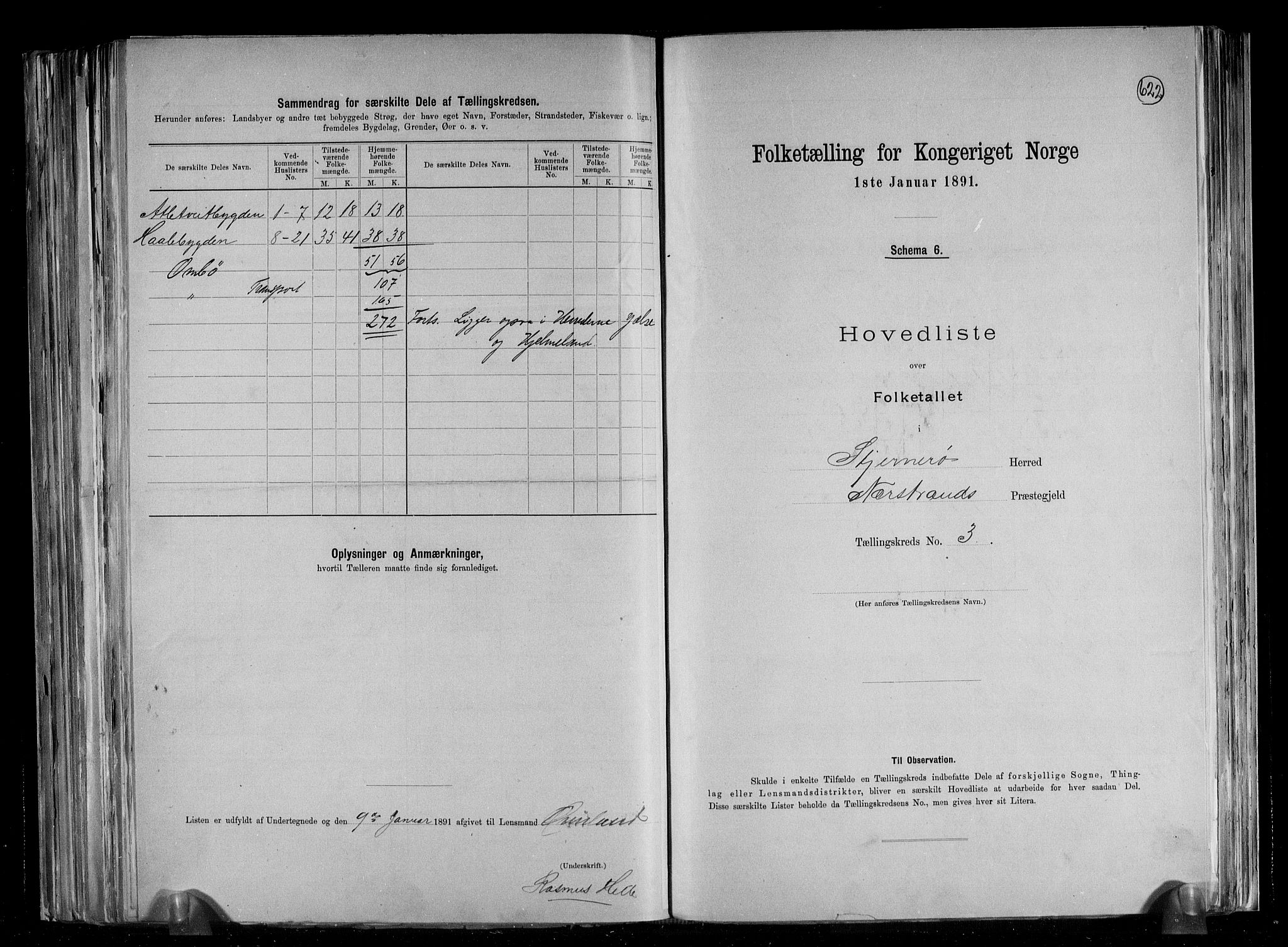 RA, Folketelling 1891 for 1140 Sjernarøy herred, 1891, s. 8