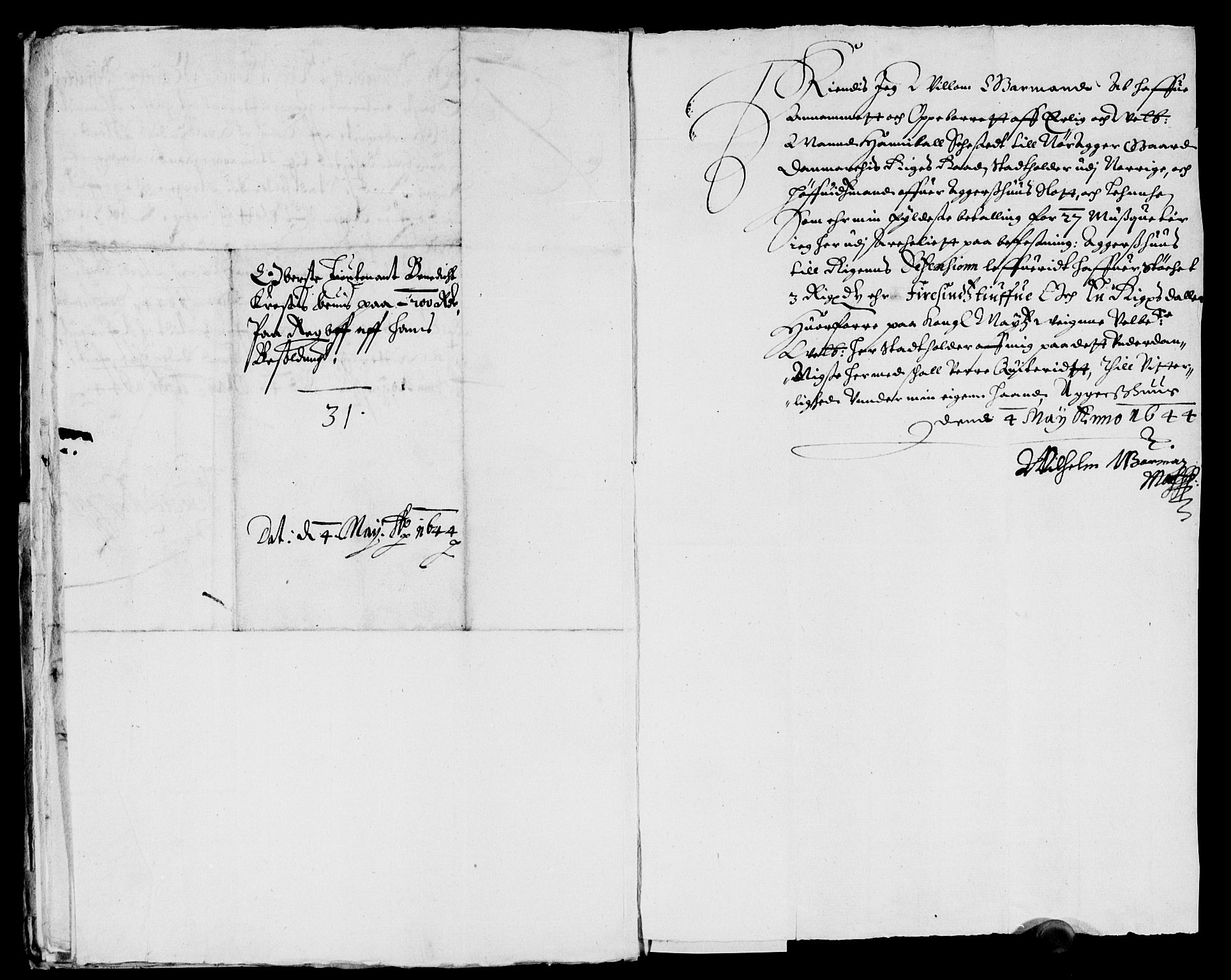 Rentekammeret inntil 1814, Reviderte regnskaper, Lensregnskaper, AV/RA-EA-5023/R/Rb/Rba/L0177: Akershus len, 1643-1644