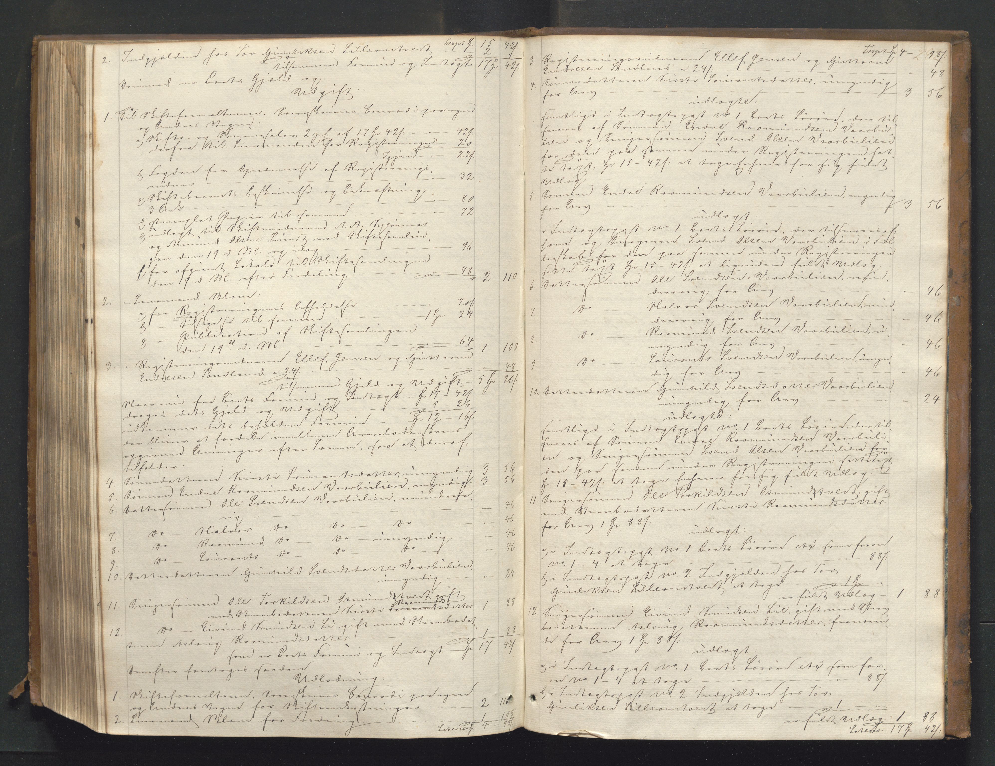 Vest-Telemark sorenskriveri, AV/SAKO-A-134/H/Ha/Hac/L0004: Skifteutlodningsprotokoll, 1852-1859, s. 281b-282a