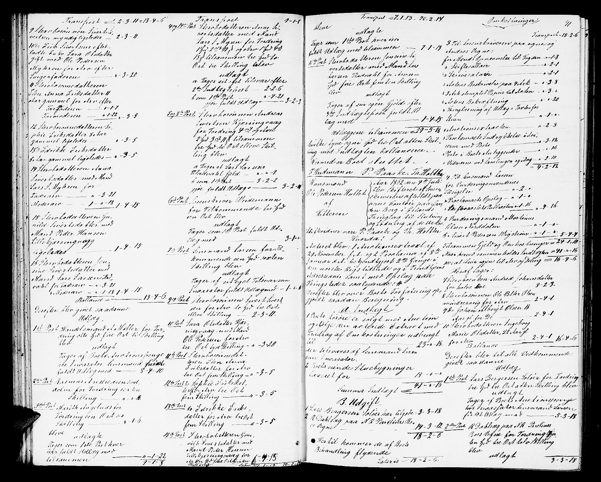Fosen sorenskriveri, AV/SAT-A-1107/1/3/3A/L0024: Skifteutlodningsprotokoll nr. 3, 1861-1867, s. 41