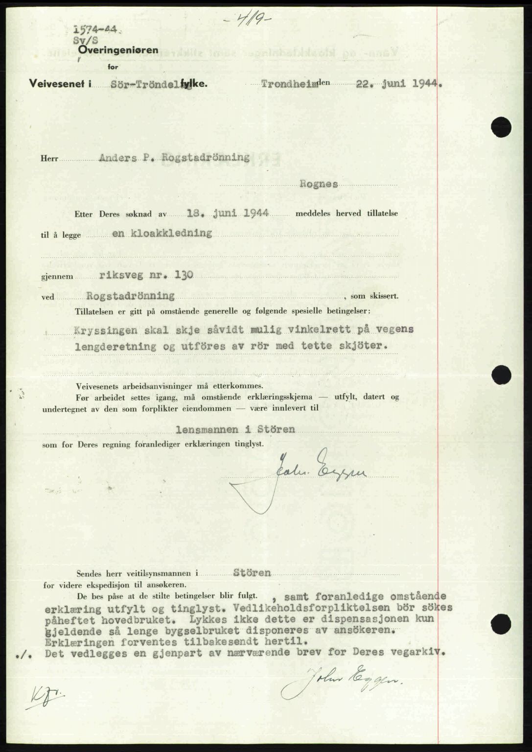 Gauldal sorenskriveri, SAT/A-0014/1/2/2C: Pantebok nr. A2, 1946-1946, Dagboknr: 520/1946