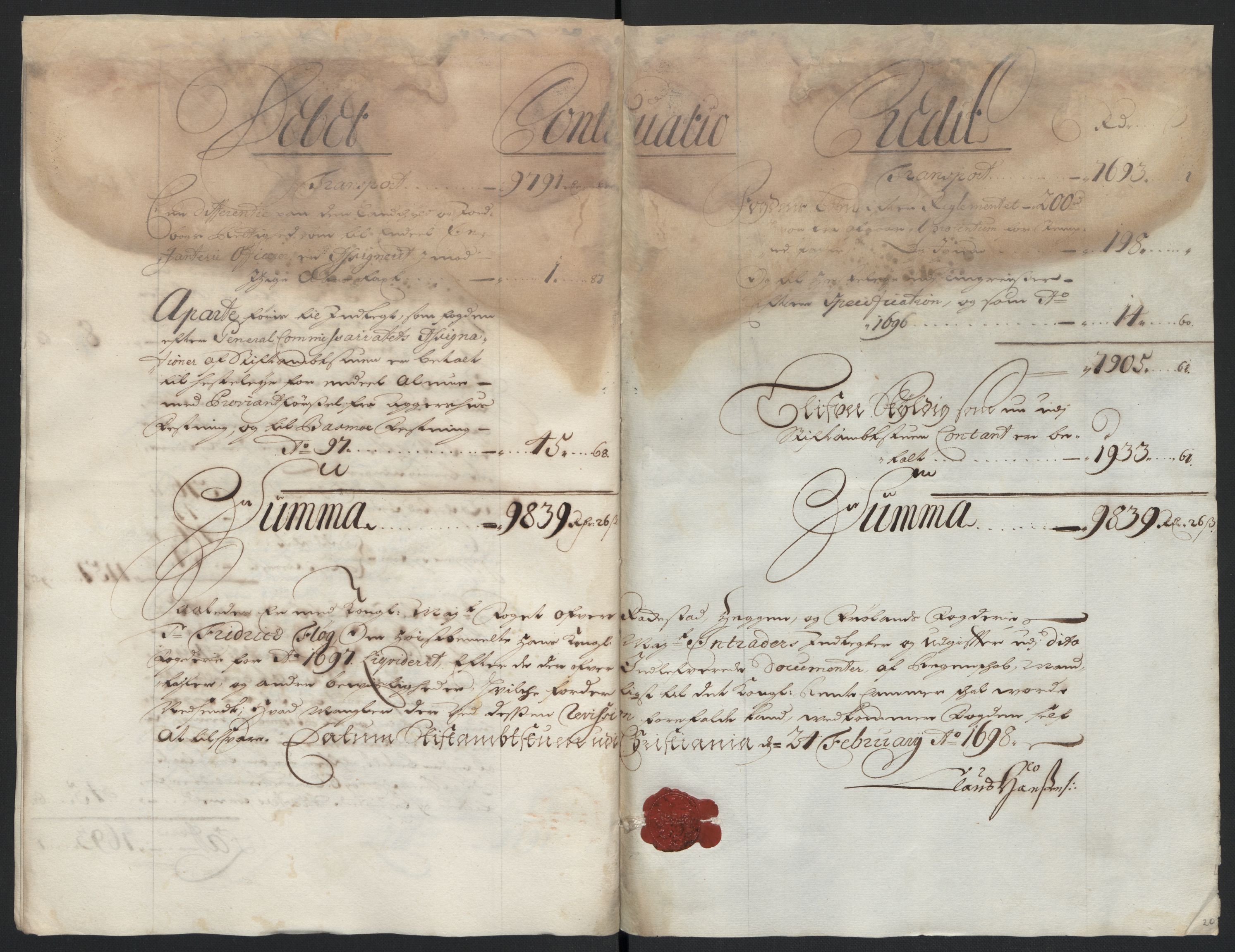 Rentekammeret inntil 1814, Reviderte regnskaper, Fogderegnskap, AV/RA-EA-4092/R07/L0287: Fogderegnskap Rakkestad, Heggen og Frøland, 1697, s. 23