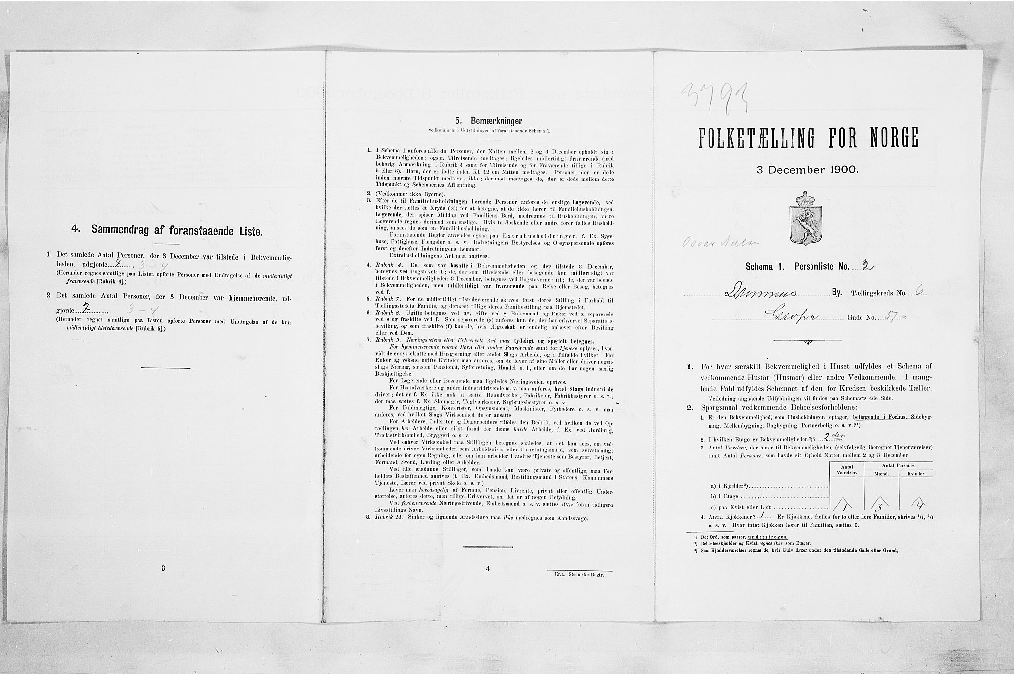 RA, Folketelling 1900 for 0602 Drammen kjøpstad, 1900, s. 1088