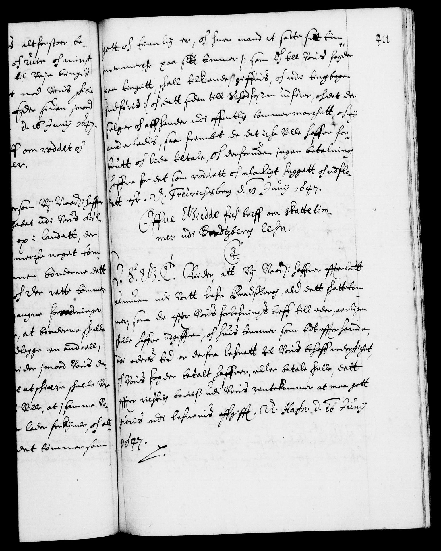 Danske Kanselli 1572-1799, AV/RA-EA-3023/F/Fc/Fca/Fcab/L0007: Norske tegnelser (mikrofilm), 1640-1648, s. 411a