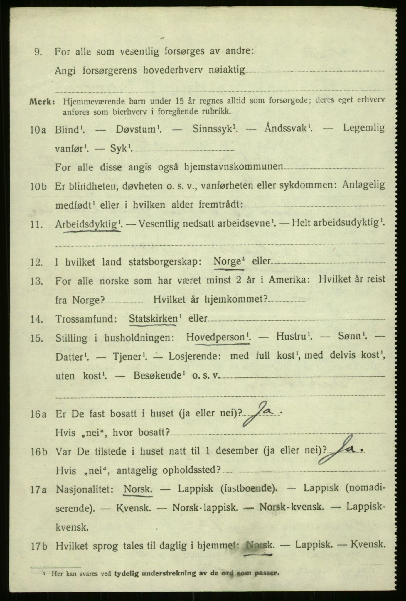 SATØ, Folketelling 1920 for 1901 Harstad ladested, 1920, s. 3685