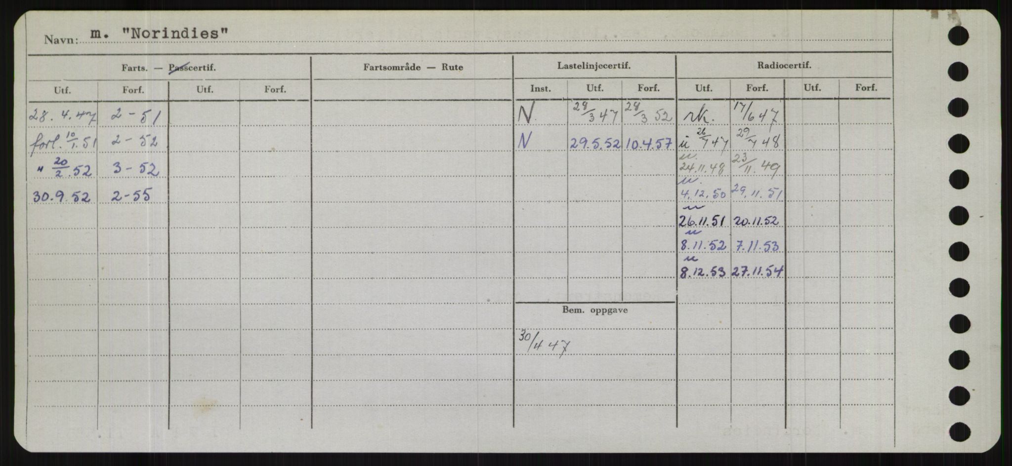 Sjøfartsdirektoratet med forløpere, Skipsmålingen, RA/S-1627/H/Hb/L0003: Fartøy, I-N, s. 446