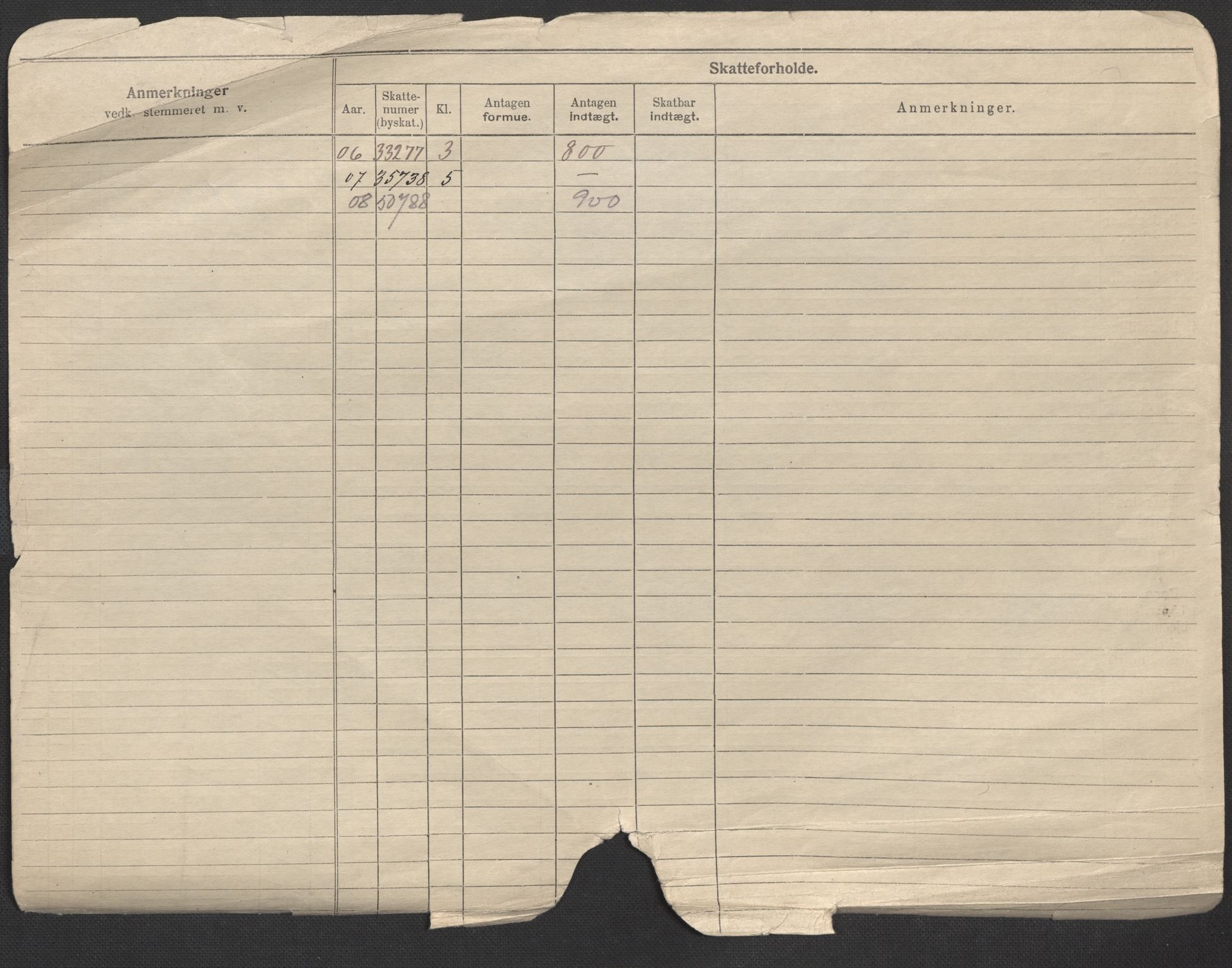 Oslo folkeregister, Registerkort, AV/SAO-A-11715/F/Fa/Fac/L0010: Menn, 1906-1914, s. 3b