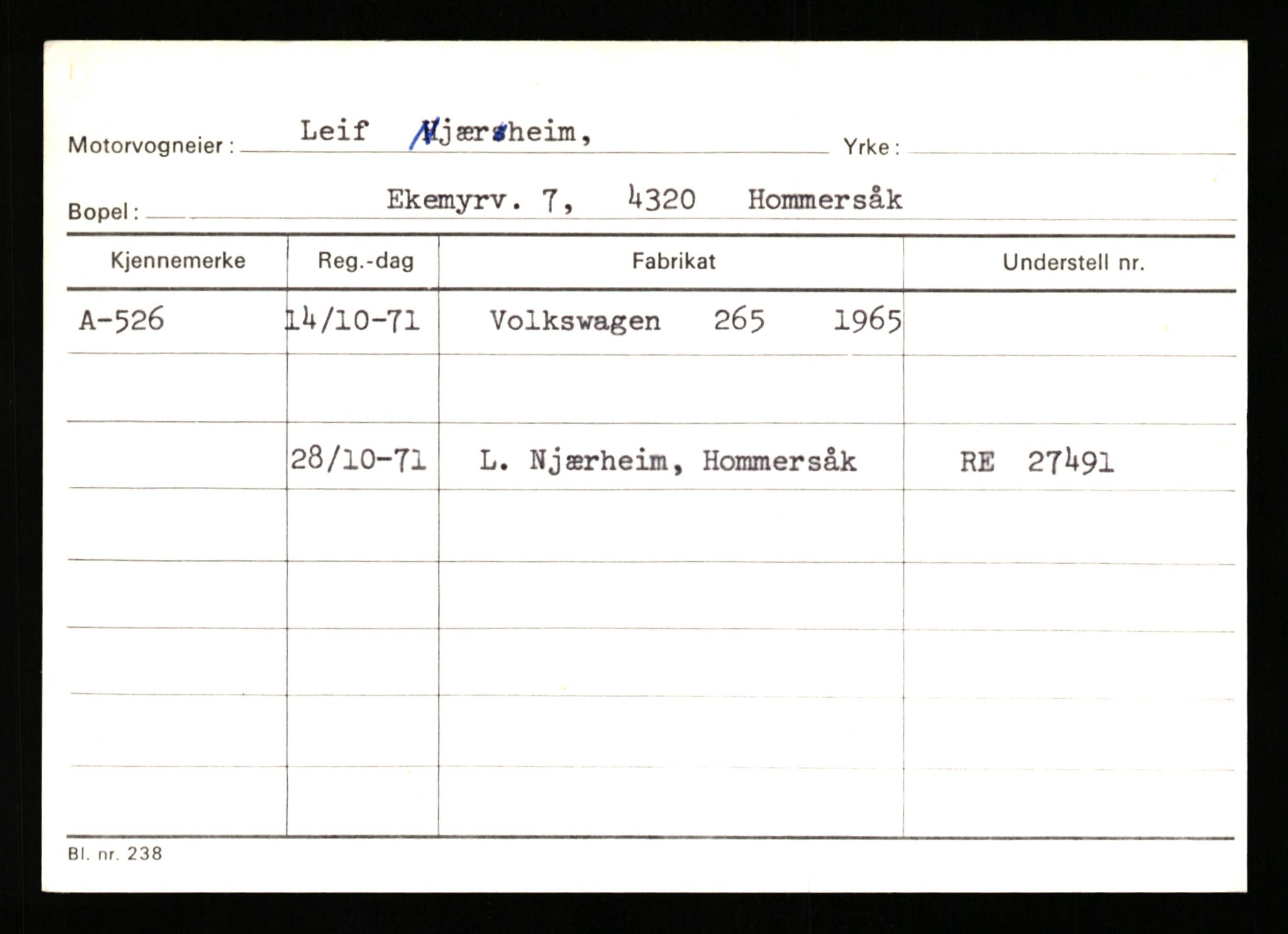 Stavanger trafikkstasjon, AV/SAST-A-101942/0/G/L0001: Registreringsnummer: 0 - 5782, 1930-1971, s. 303