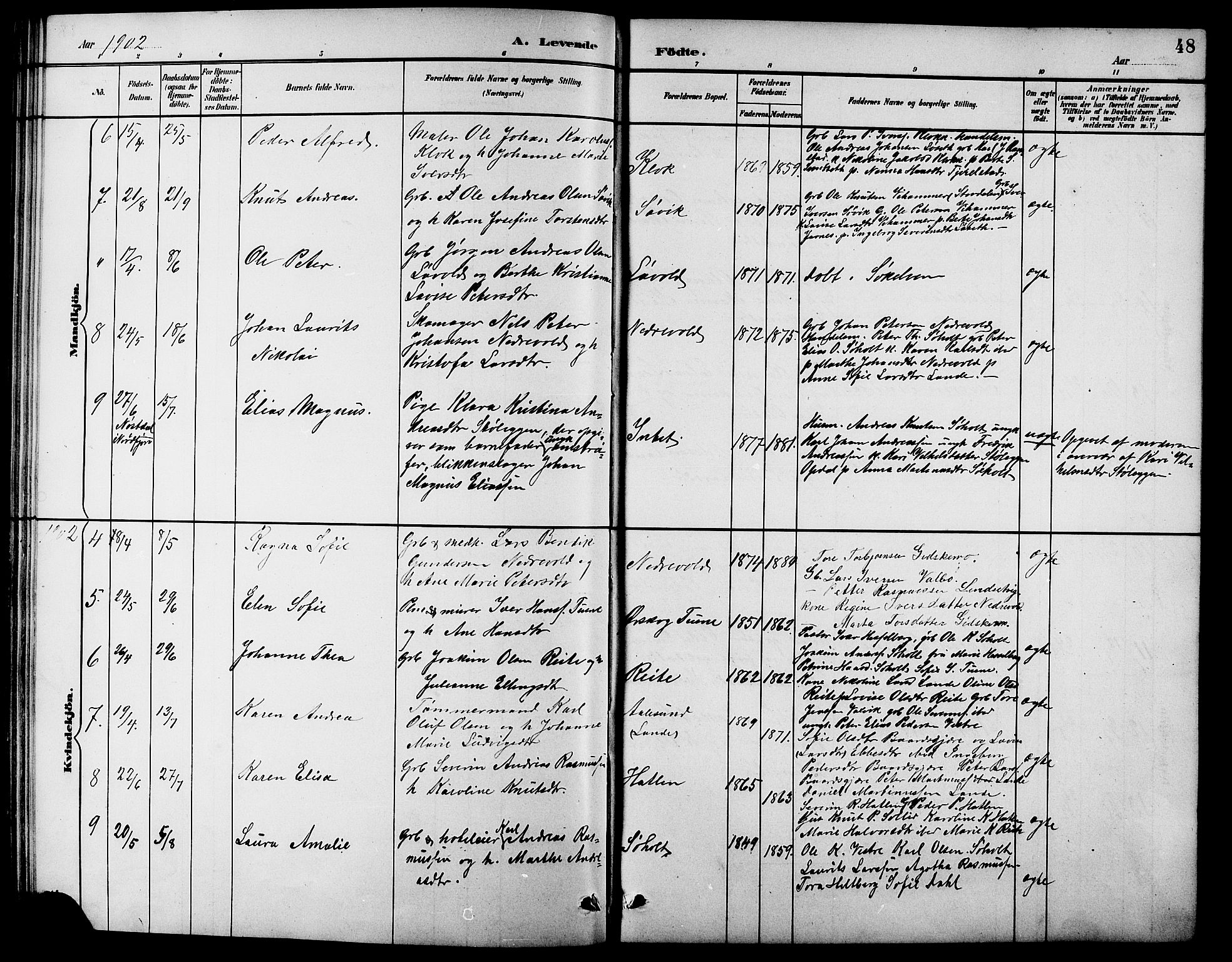 Ministerialprotokoller, klokkerbøker og fødselsregistre - Møre og Romsdal, AV/SAT-A-1454/522/L0327: Klokkerbok nr. 522C06, 1890-1915, s. 48