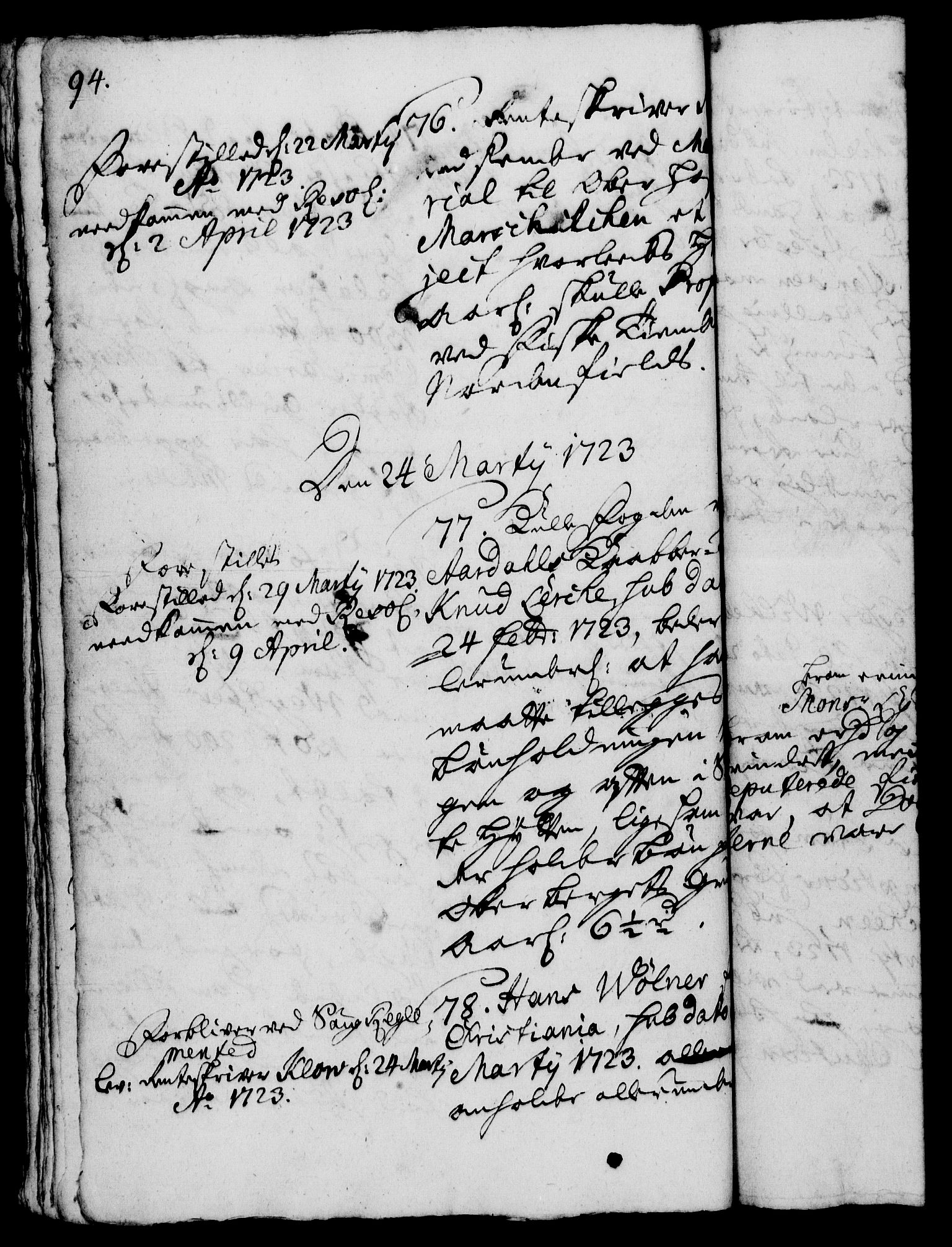 Rentekammeret, Kammerkanselliet, AV/RA-EA-3111/G/Gh/Gha/L0006: Norsk ekstraktmemorialprotokoll (merket RK 53.51), 1723-1724, s. 94
