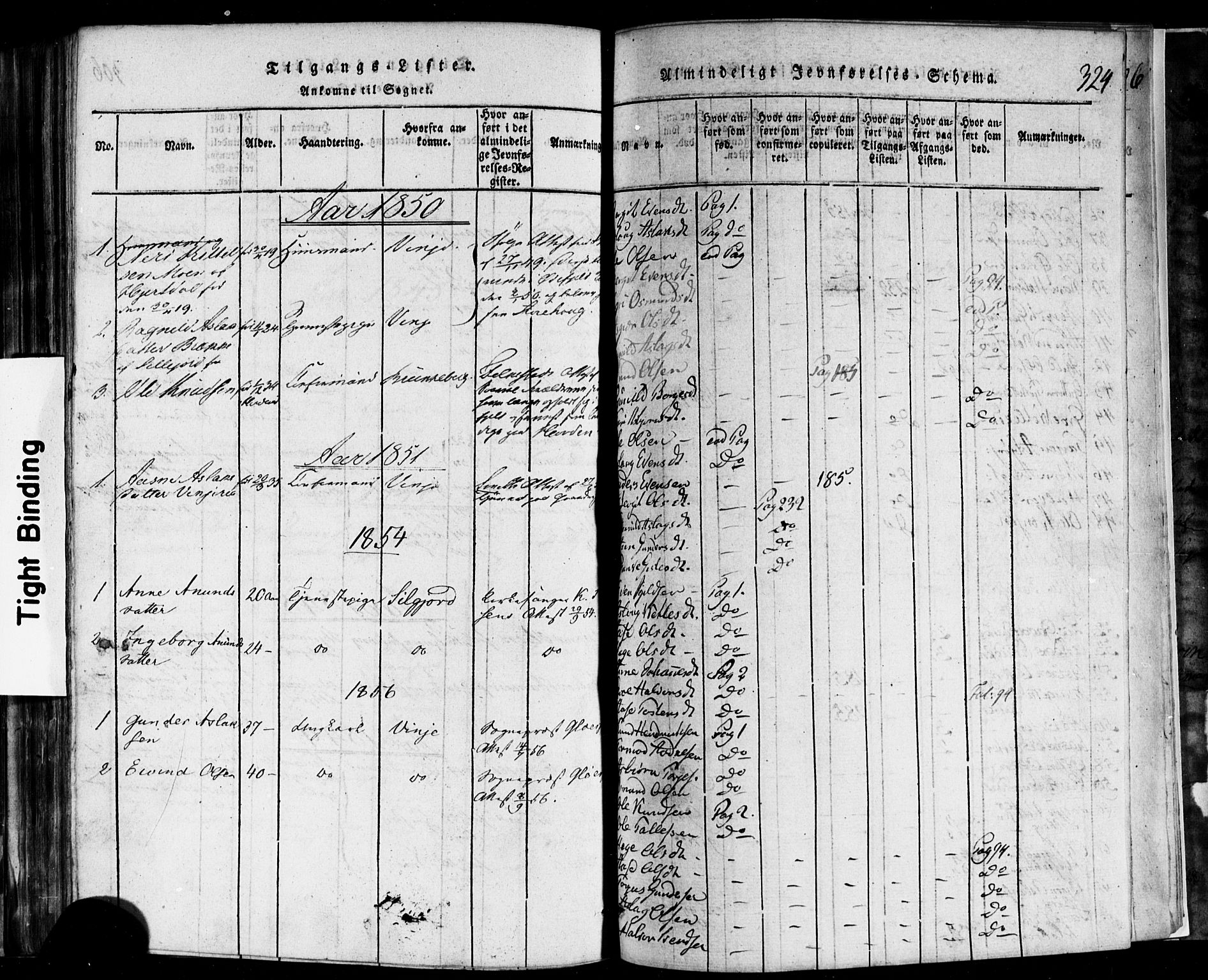 Rauland kirkebøker, AV/SAKO-A-292/F/Fa/L0002: Ministerialbok nr. I 2, 1815-1860, s. 324