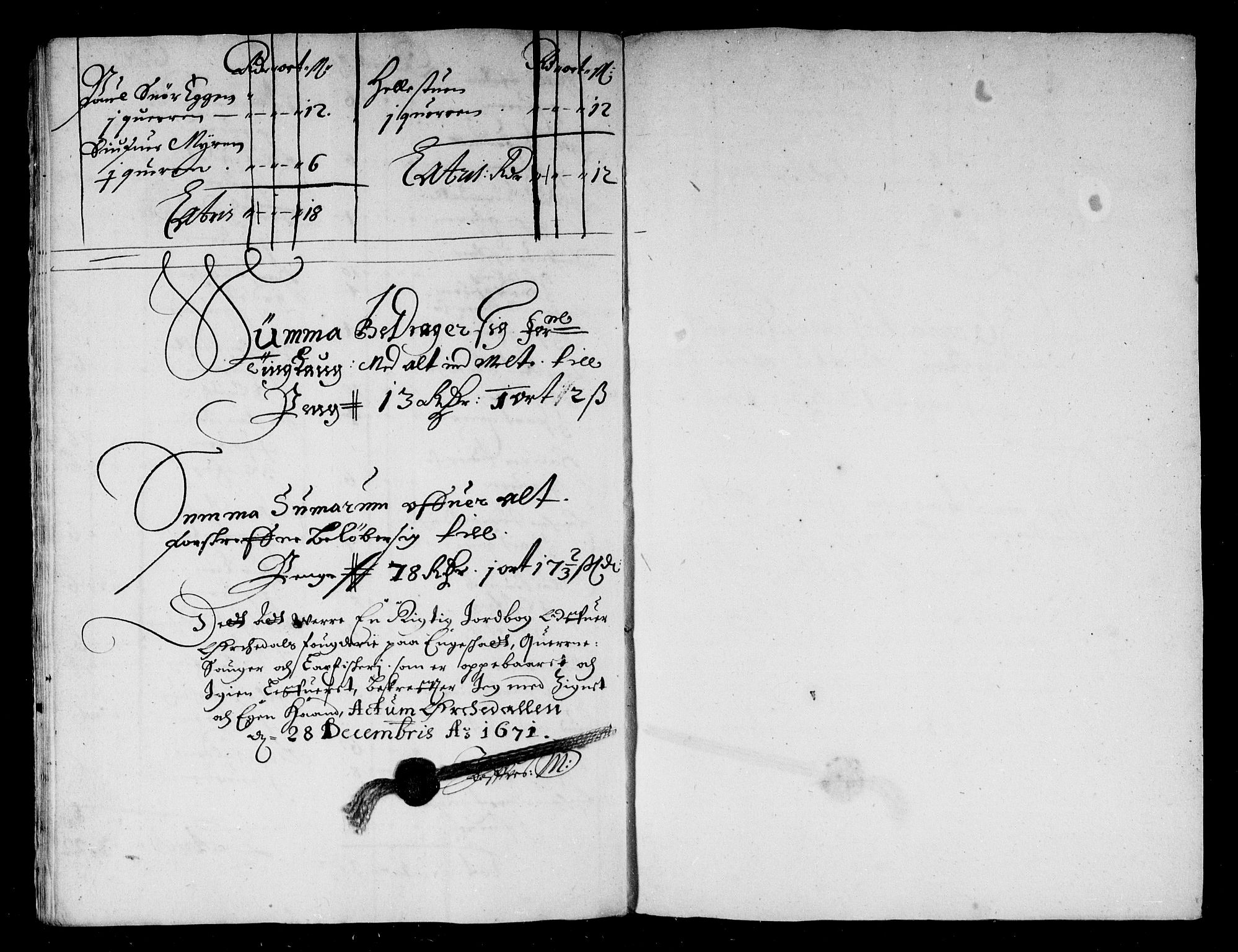 Rentekammeret inntil 1814, Reviderte regnskaper, Stiftamtstueregnskaper, Trondheim stiftamt og Nordland amt, AV/RA-EA-6044/R/Rd/L0033: Trondheim stiftamt, 1671