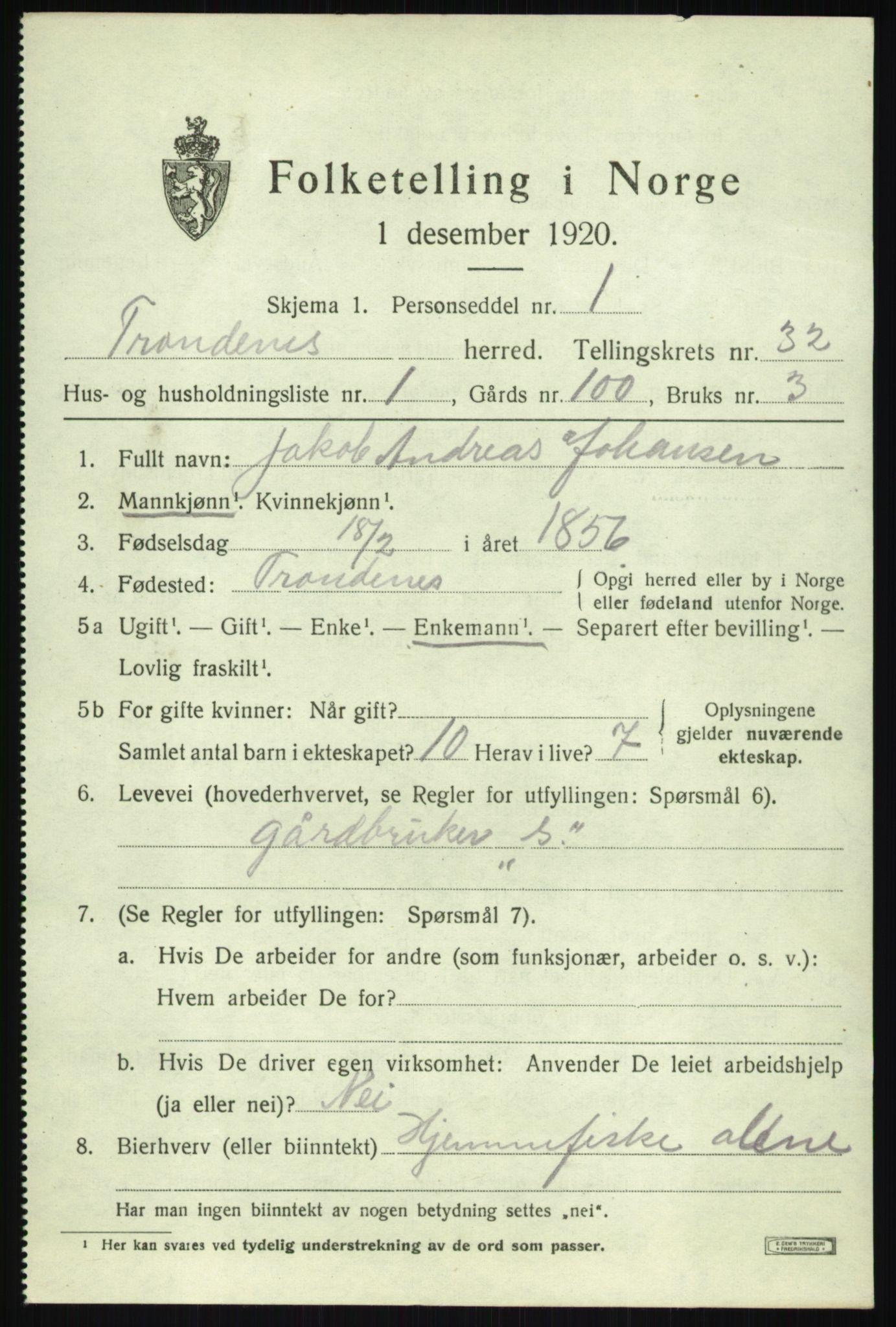 SATØ, Folketelling 1920 for 1914 Trondenes herred, 1920, s. 22177