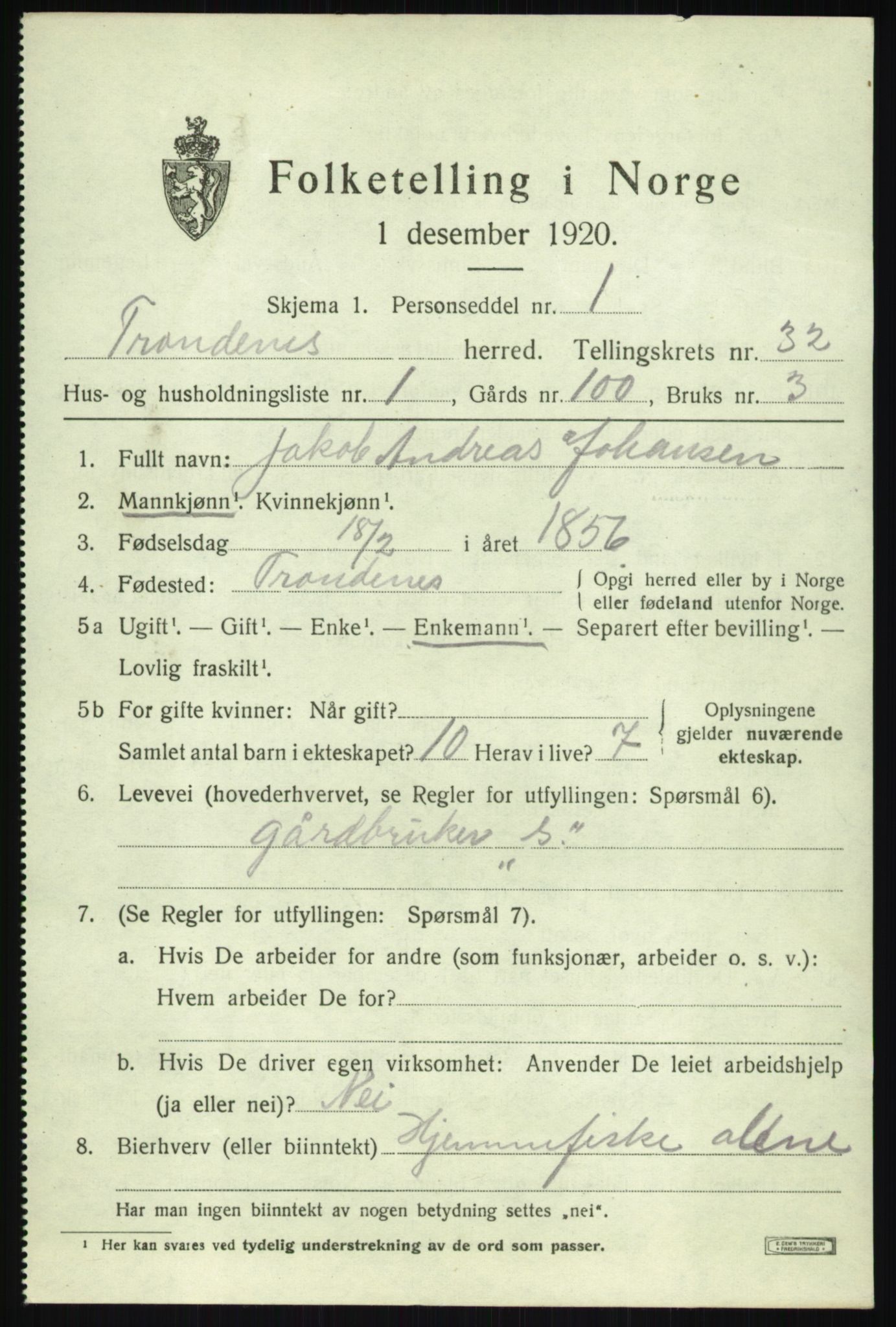 SATØ, Folketelling 1920 for 1914 Trondenes herred, 1920, s. 22177