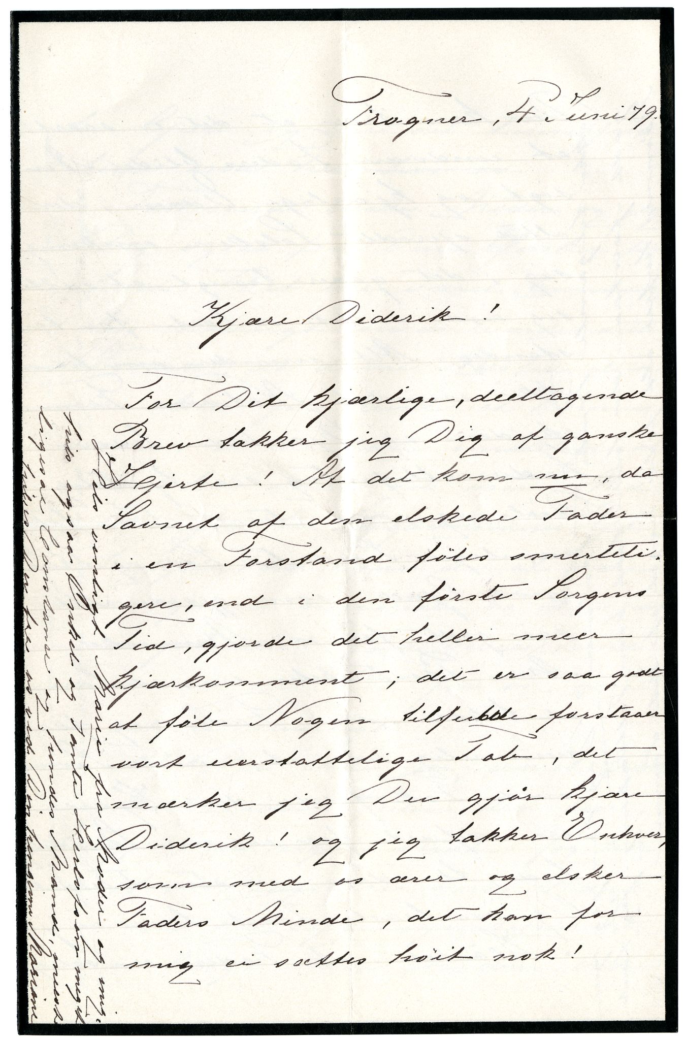 Diderik Maria Aalls brevsamling, NF/Ark-1023/F/L0002: D.M. Aalls brevsamling. B - C, 1799-1889, s. 73