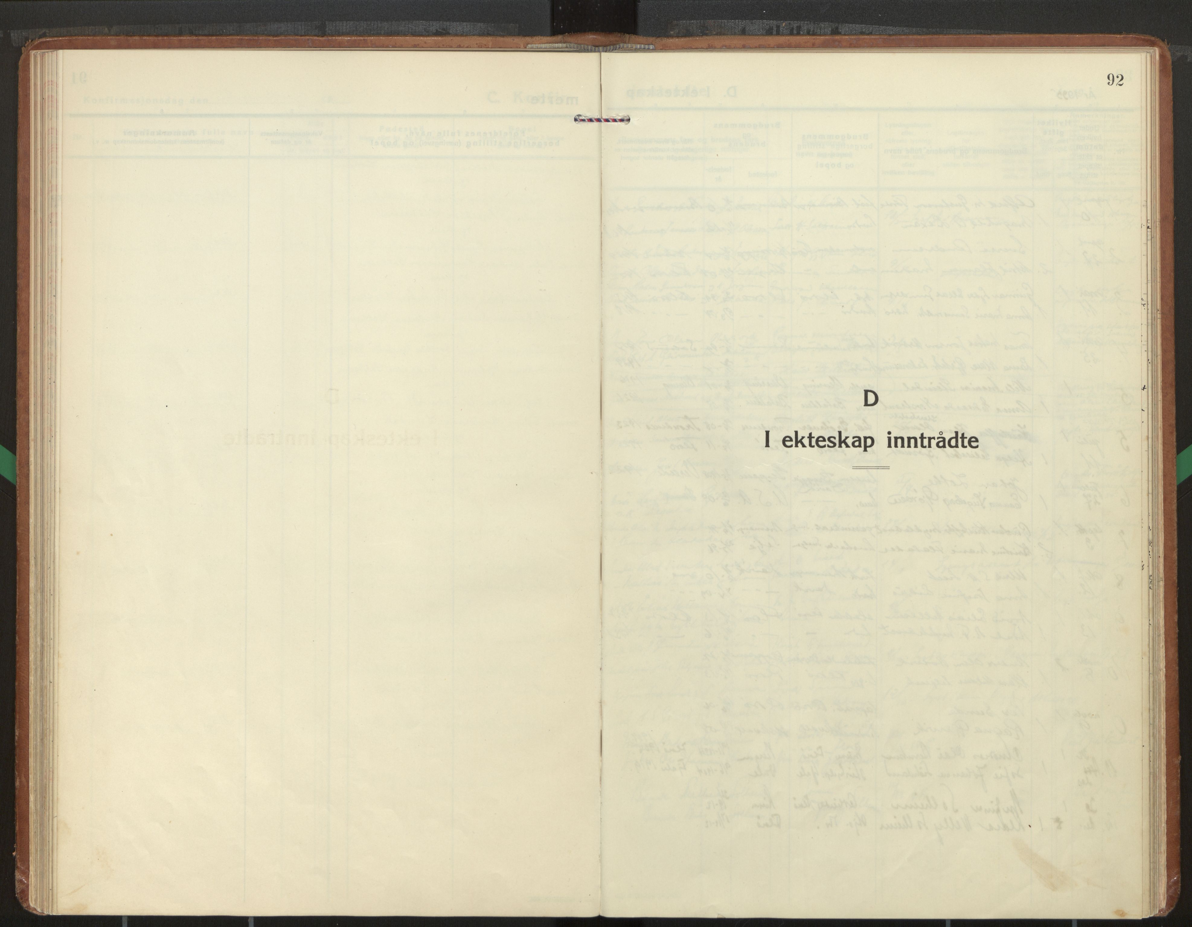Kinn sokneprestembete, AV/SAB-A-80801/H/Haa/Haac/L0004: Ministerialbok nr. C 4, 1935-1947, s. 92