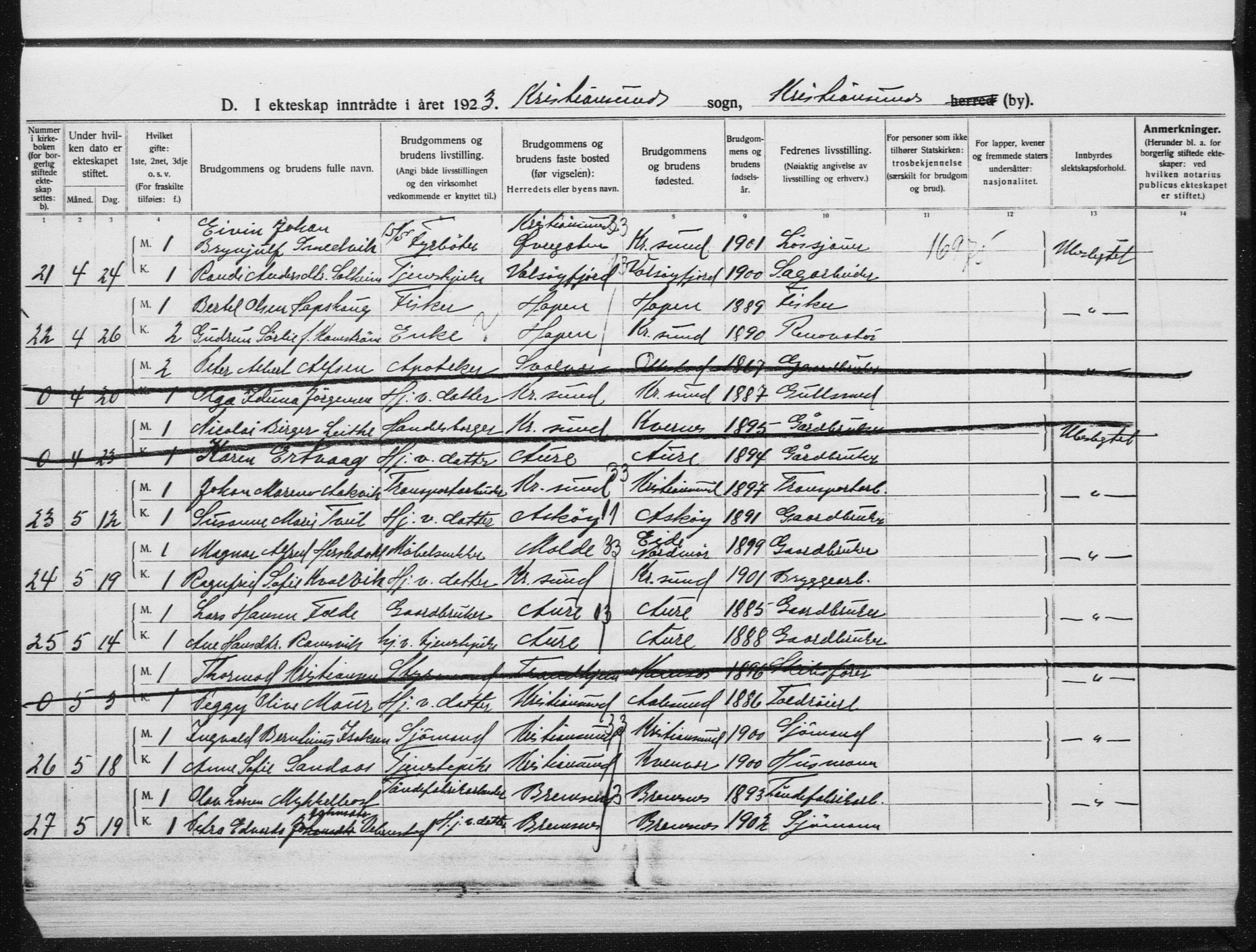 Ministerialprotokoller, klokkerbøker og fødselsregistre - Møre og Romsdal, AV/SAT-A-1454/572/L0862: Ministerialbok nr. 572D06, 1917-1935
