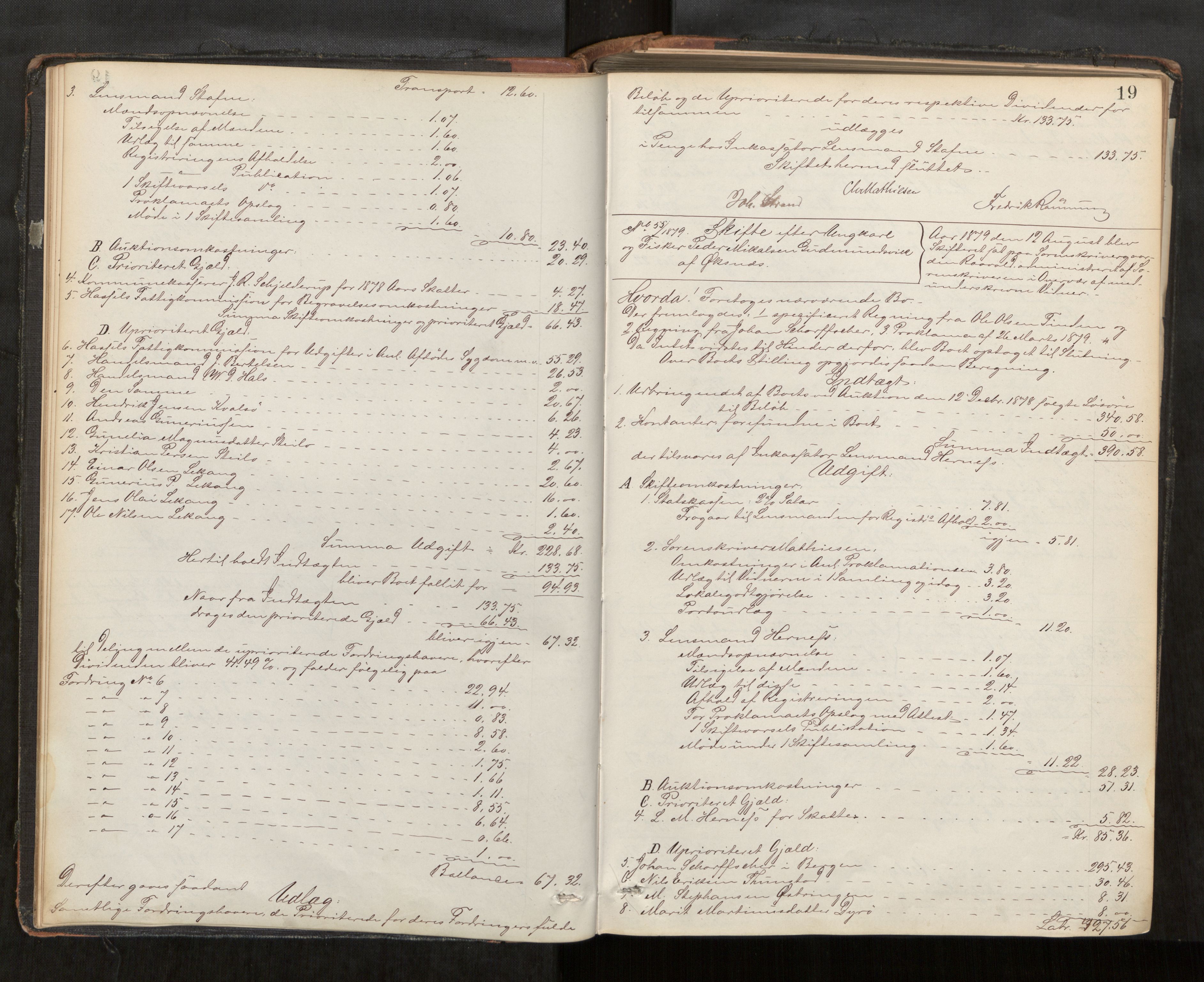 Vesterålen sorenskriveri, AV/SAT-A-4180/1/3/3A/L0021: Skifteslutningsprotokoll, 1879-1890, s. 19