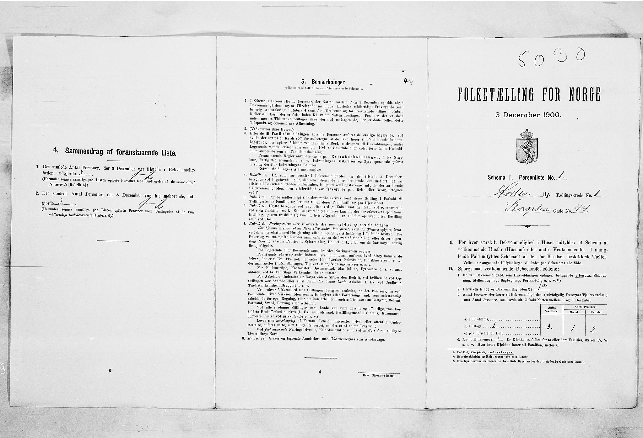 RA, Folketelling 1900 for 0703 Horten ladested, 1900, s. 4994