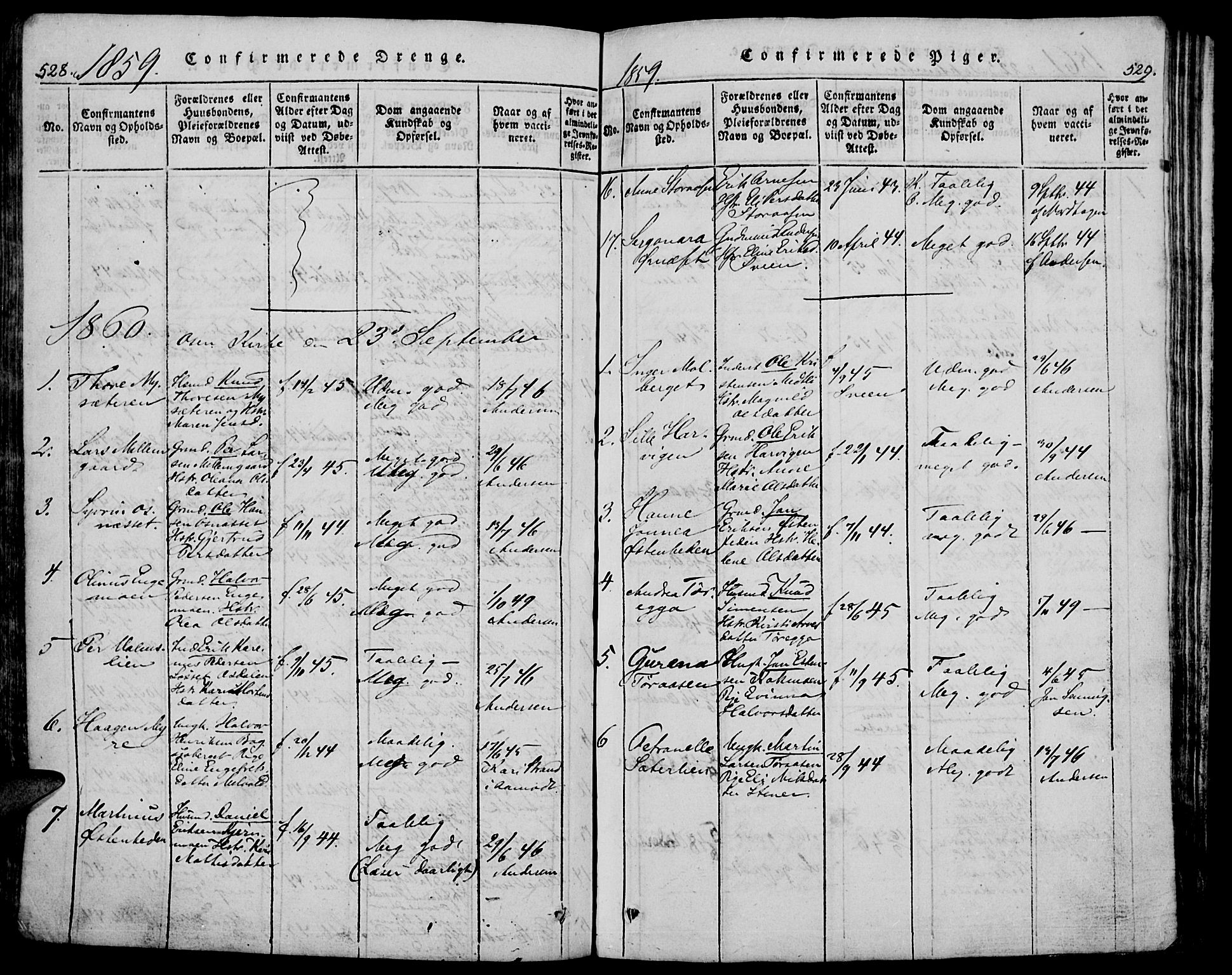 Trysil prestekontor, SAH/PREST-046/H/Ha/Hab/L0005: Klokkerbok nr. 5, 1814-1877, s. 528-529