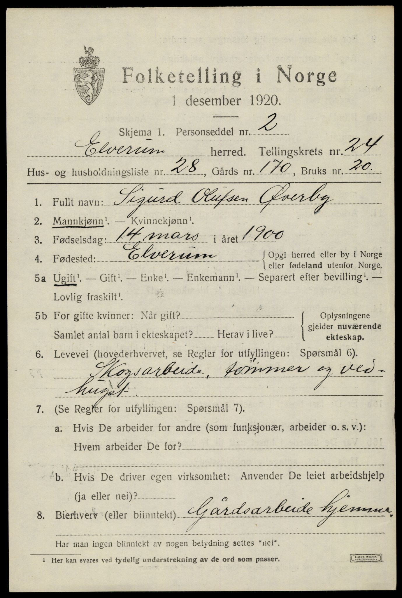 SAH, Folketelling 1920 for 0427 Elverum herred, 1920, s. 25804